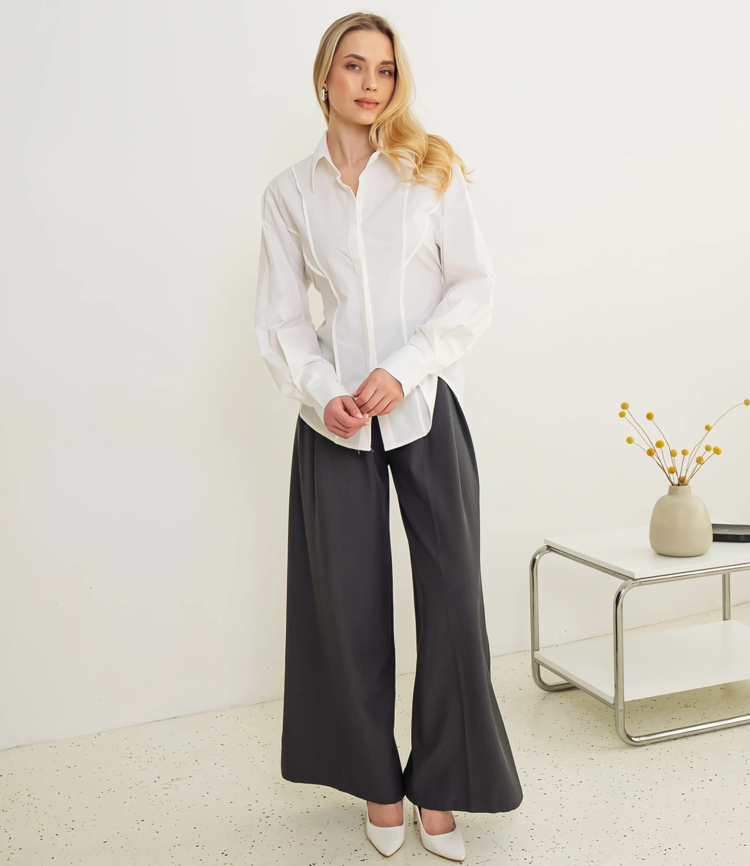 Рубашка #КТ3696, белый - фото 4