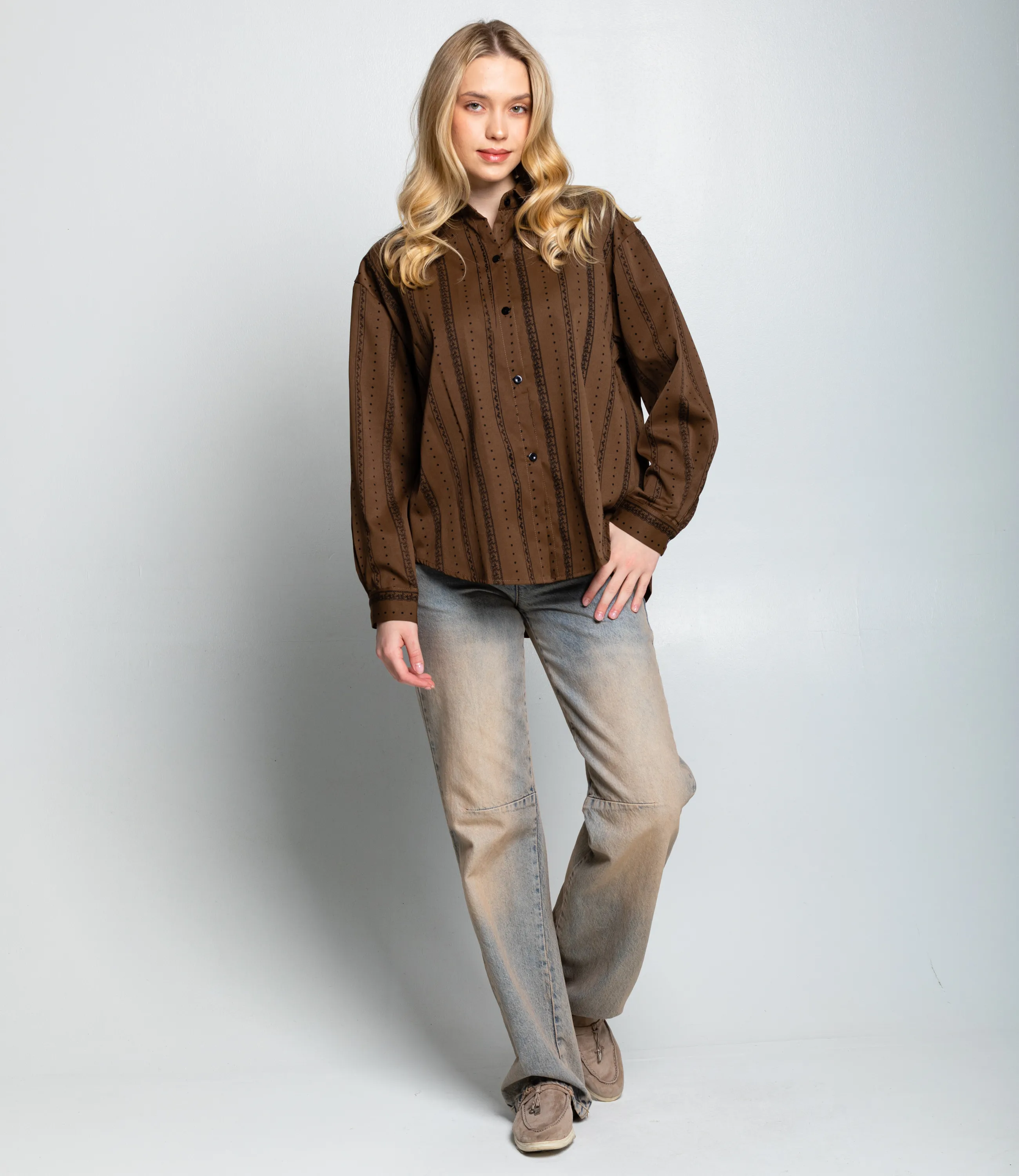 Рубашка #КТ129 (1), шоколадный - фото 4