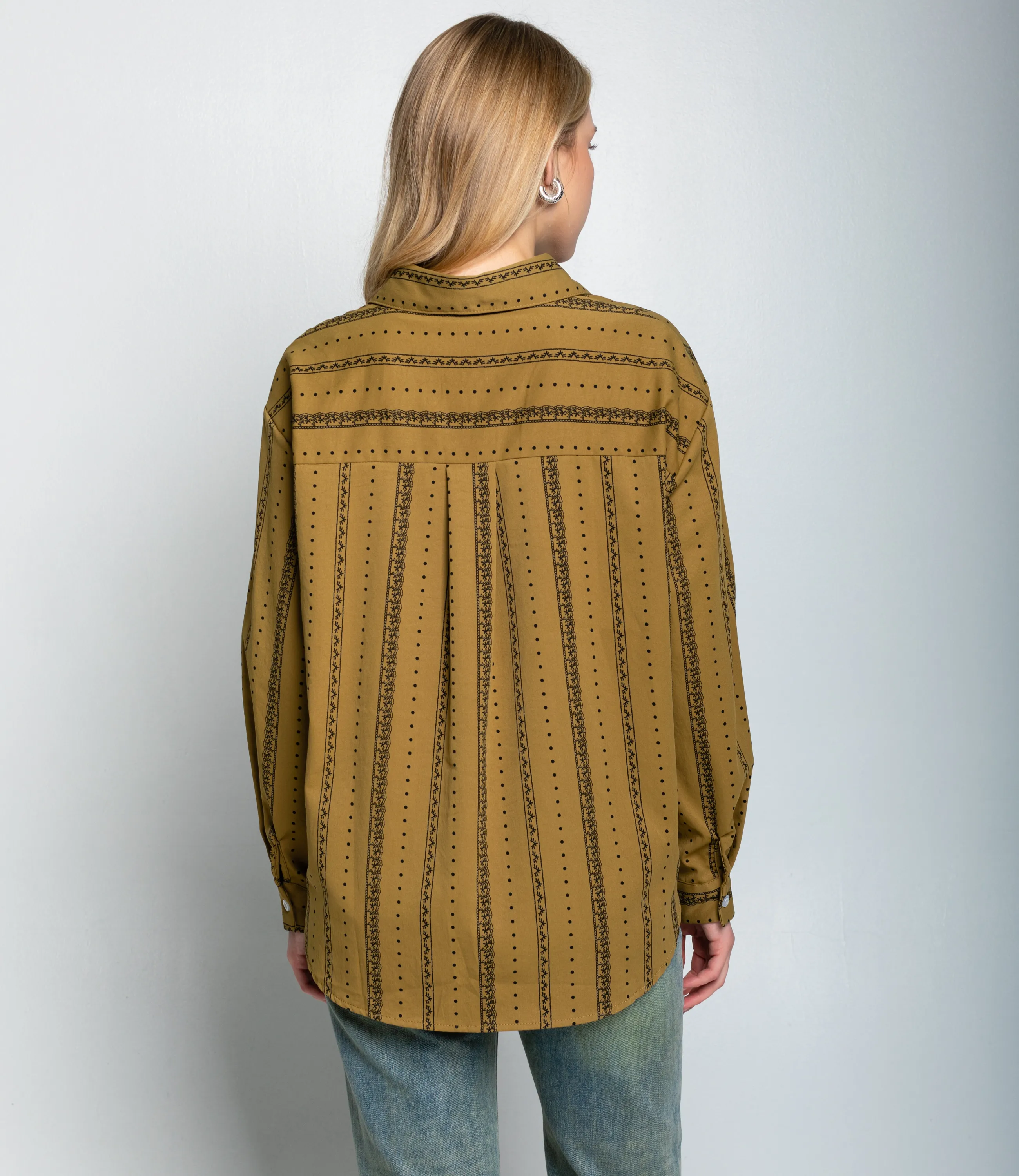 Рубашка #КТ129 (1), оливковый - фото 3