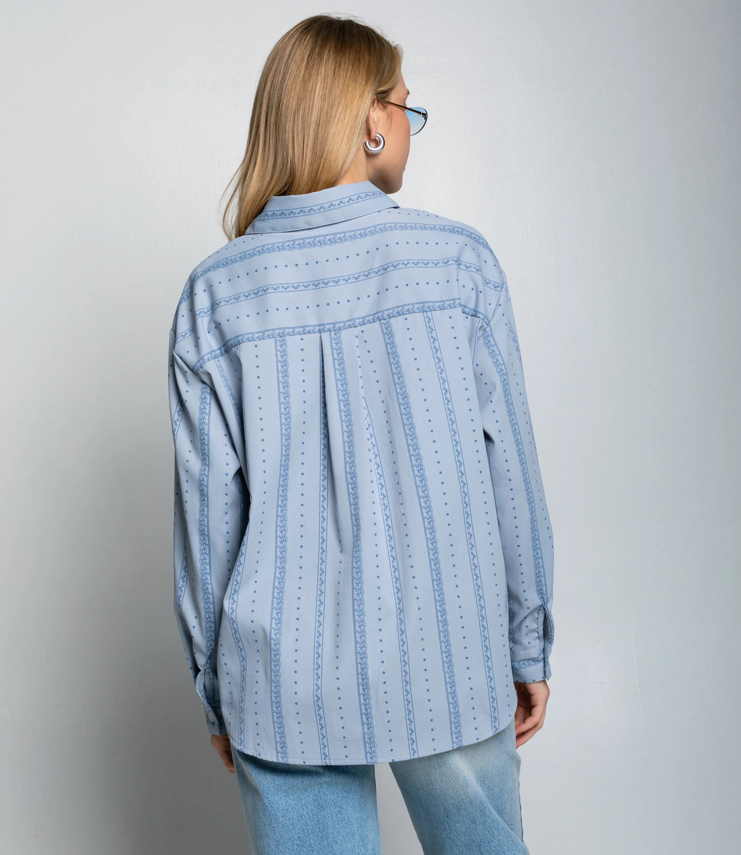 Рубашка #КТ129 (1), голубой - фото 3