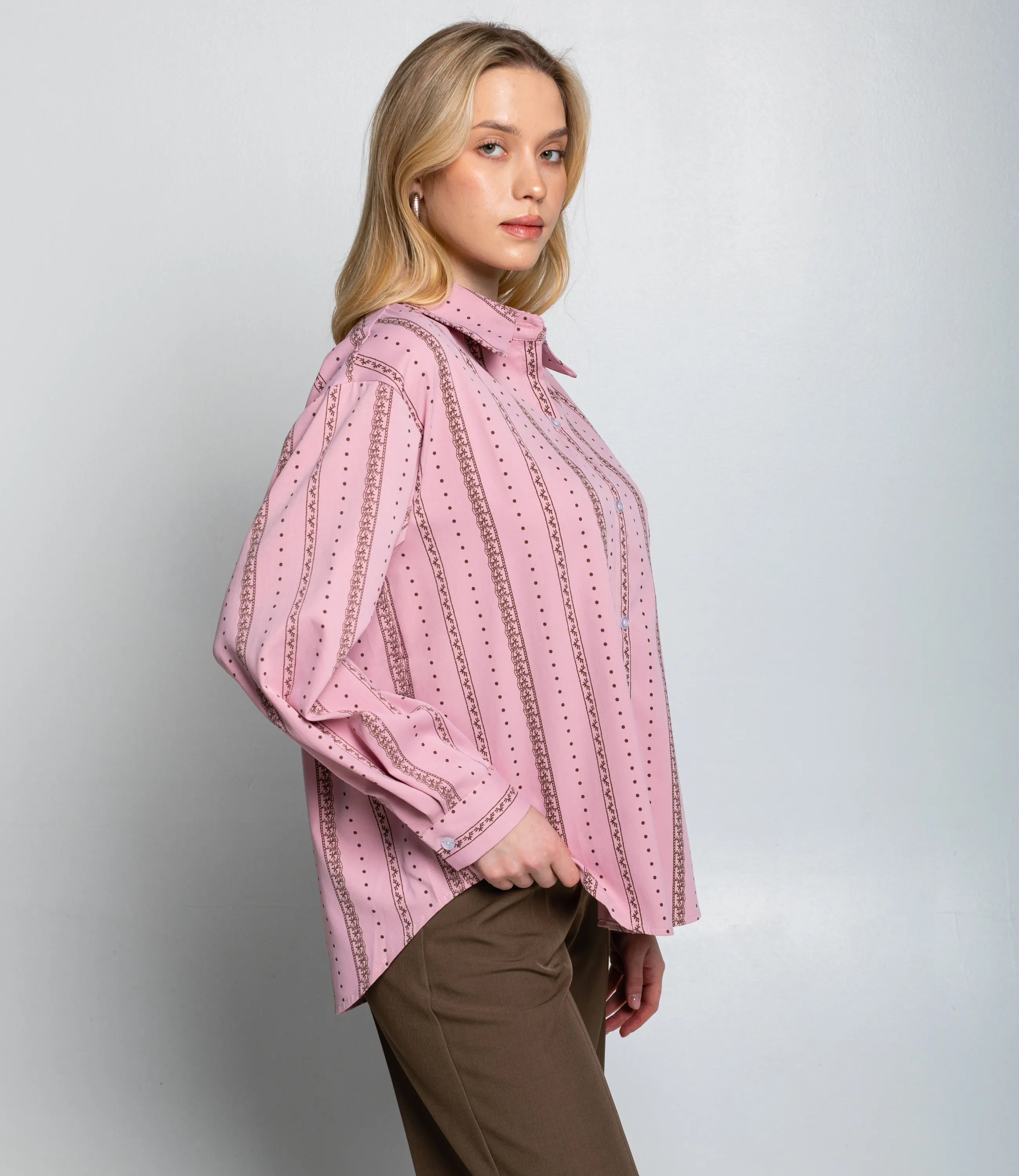 Рубашка #КТ129 (1), розовый - фото 2