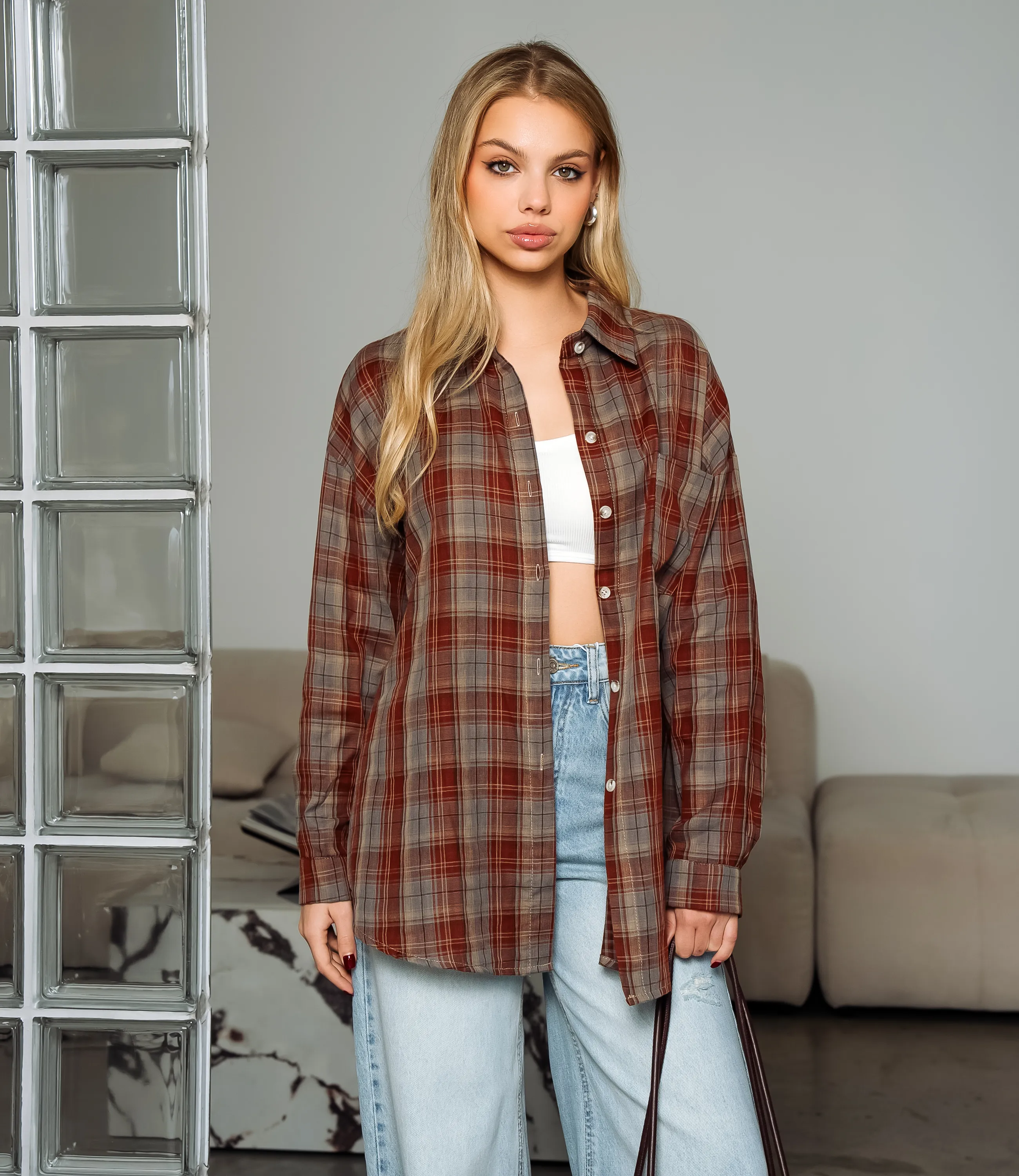 Рубашка #КТ7008 (2)-4, серый - фото 1