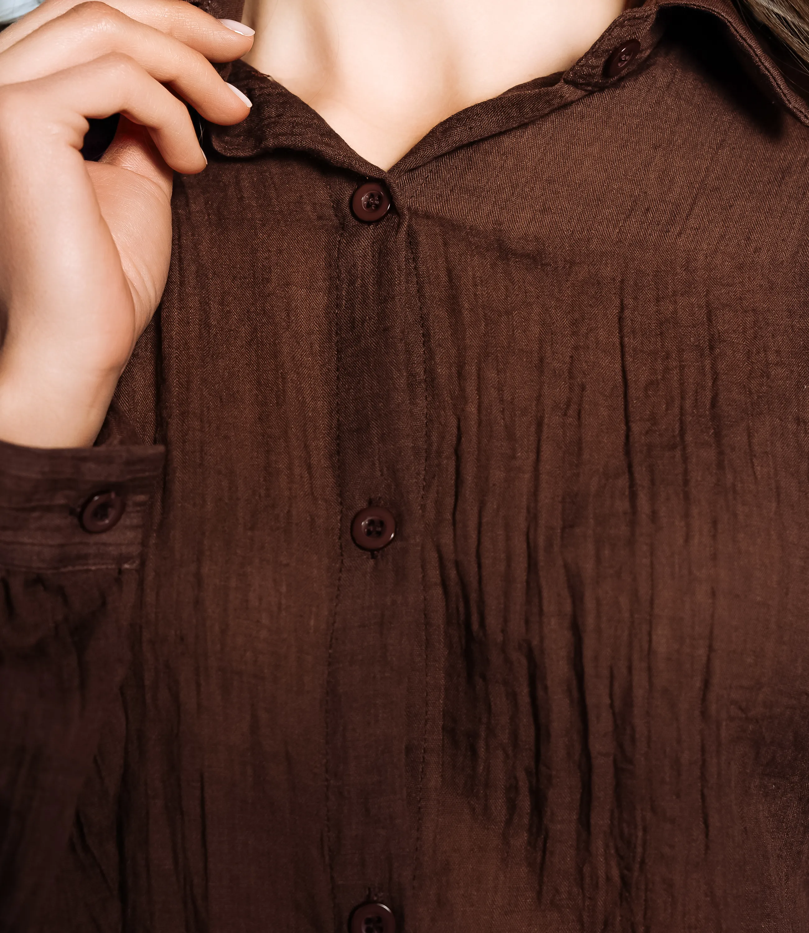 Рубашка #ОКТ115002, шоколадный - фото 5