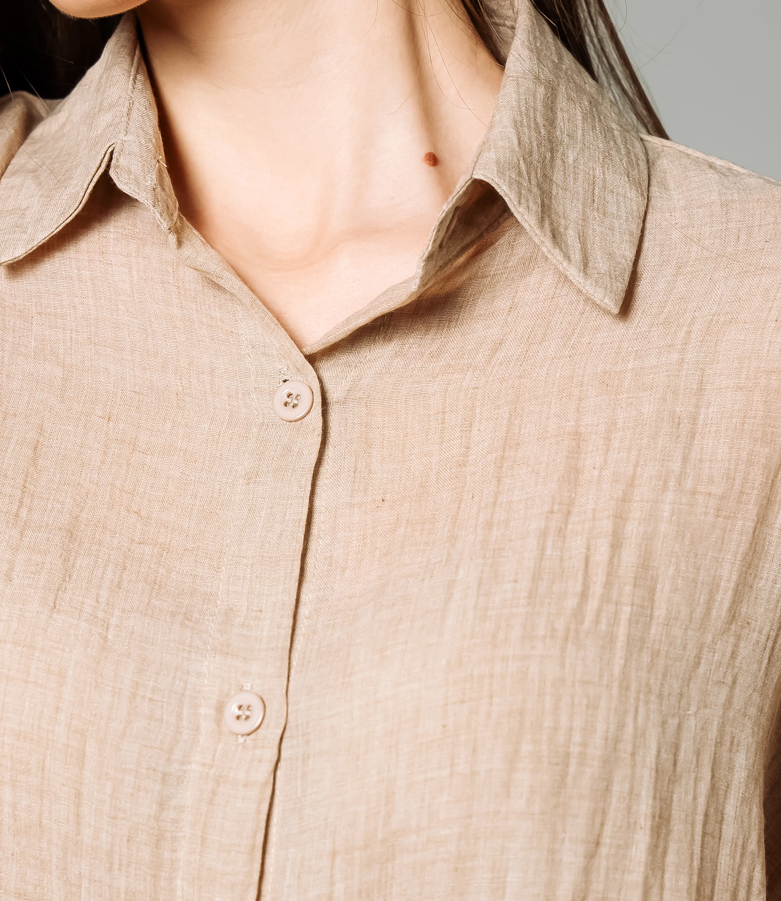 Рубашка #ОКТ115002, бежевый - фото 5