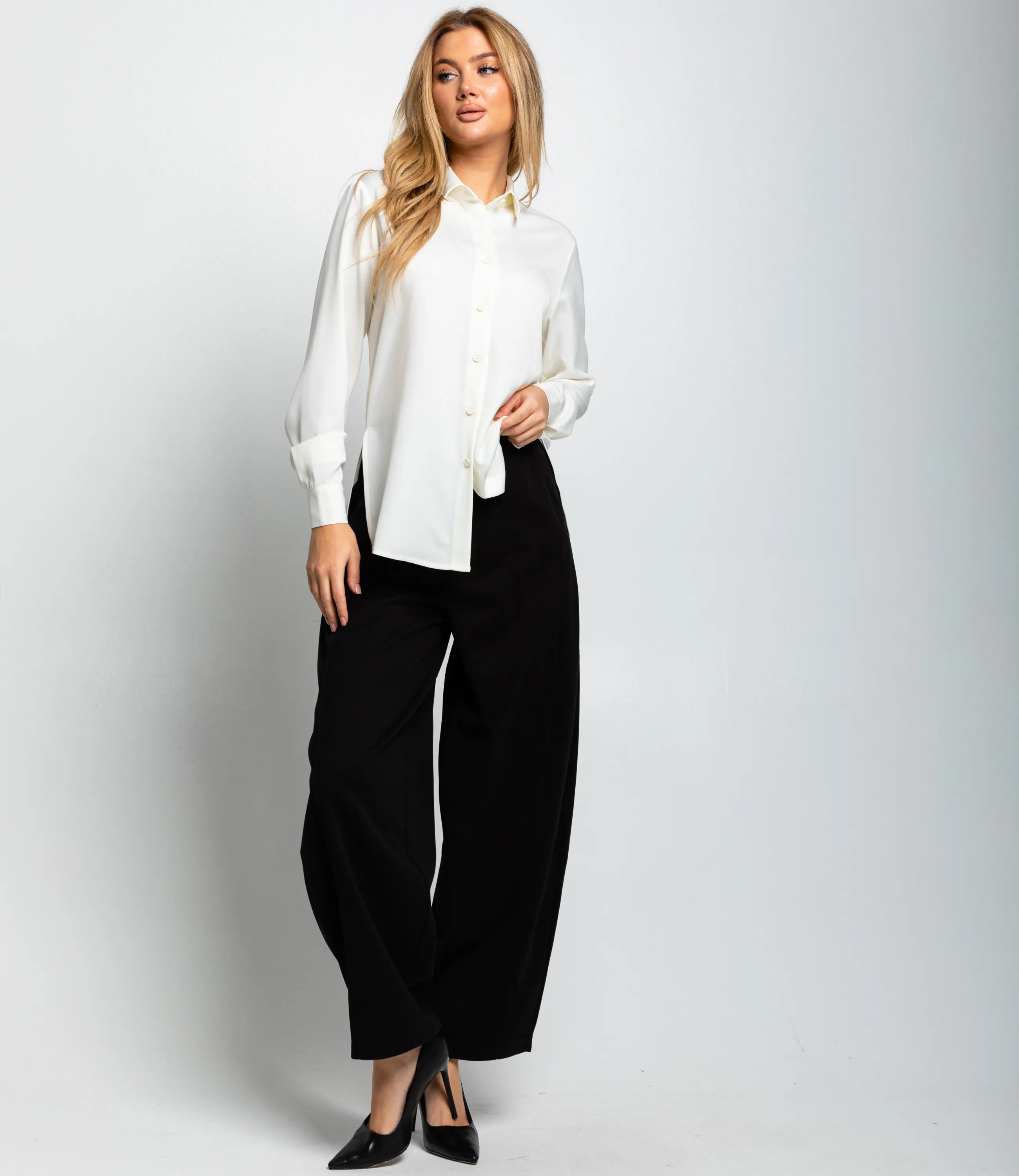 Блуза #1В2321, молоко - фото 4