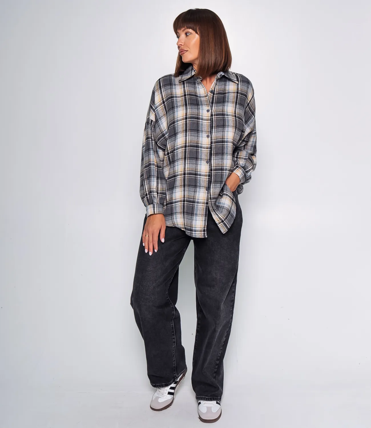 Рубашка #КТ99305, серый - фото 4