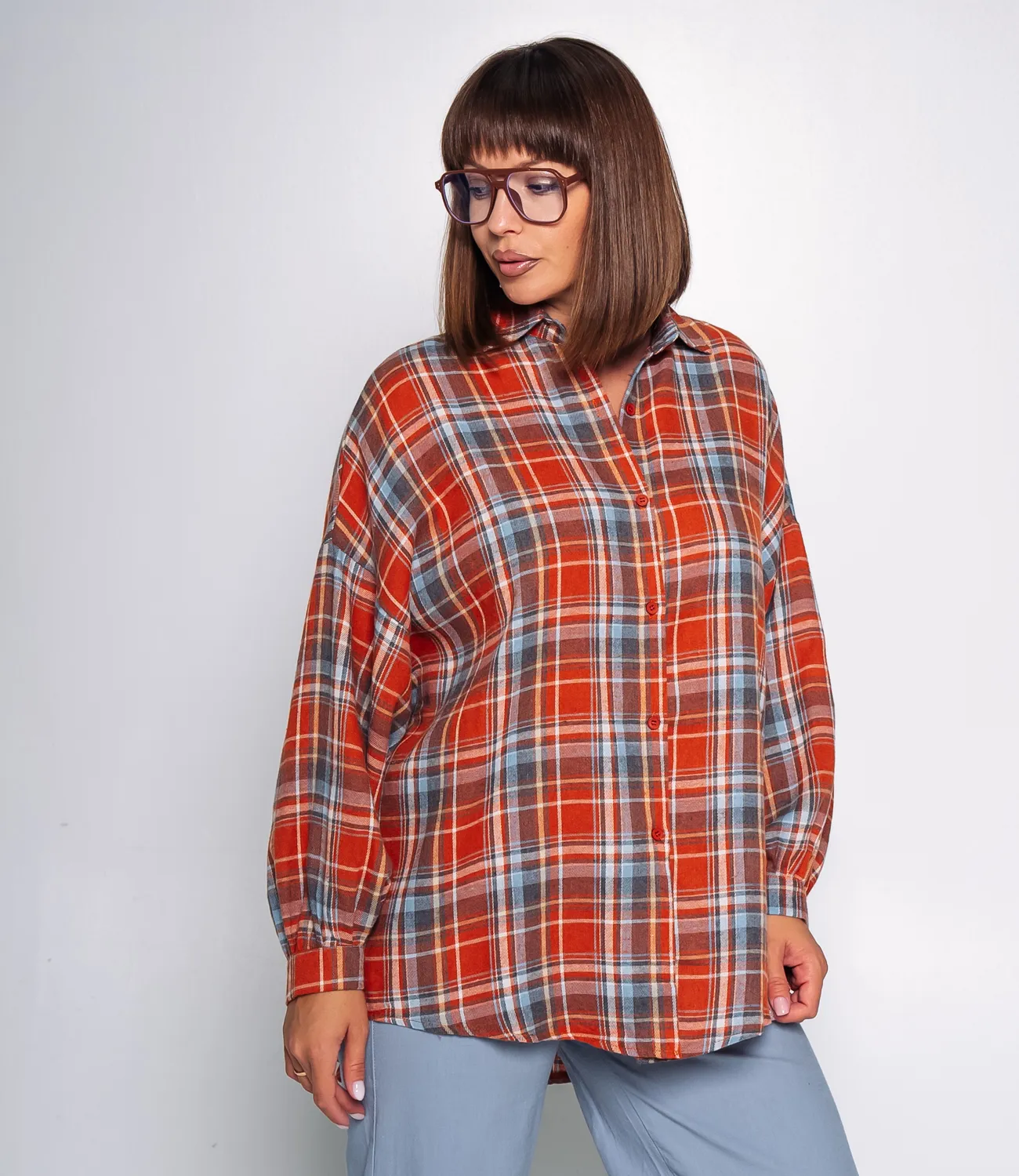 Рубашка #КТ99305, терракотовый - фото 2