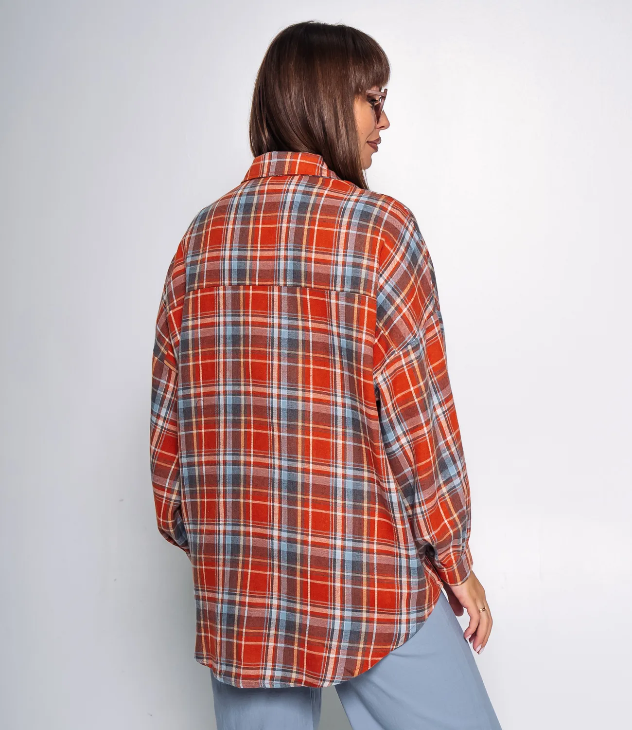 Рубашка #КТ99305, терракотовый - фото 3