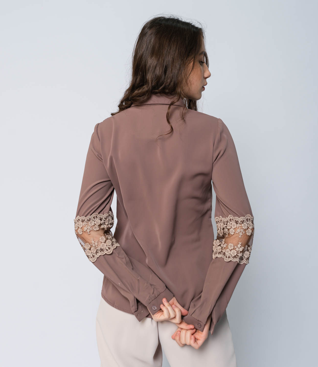 Блузка #813*, коричневый - фото 3