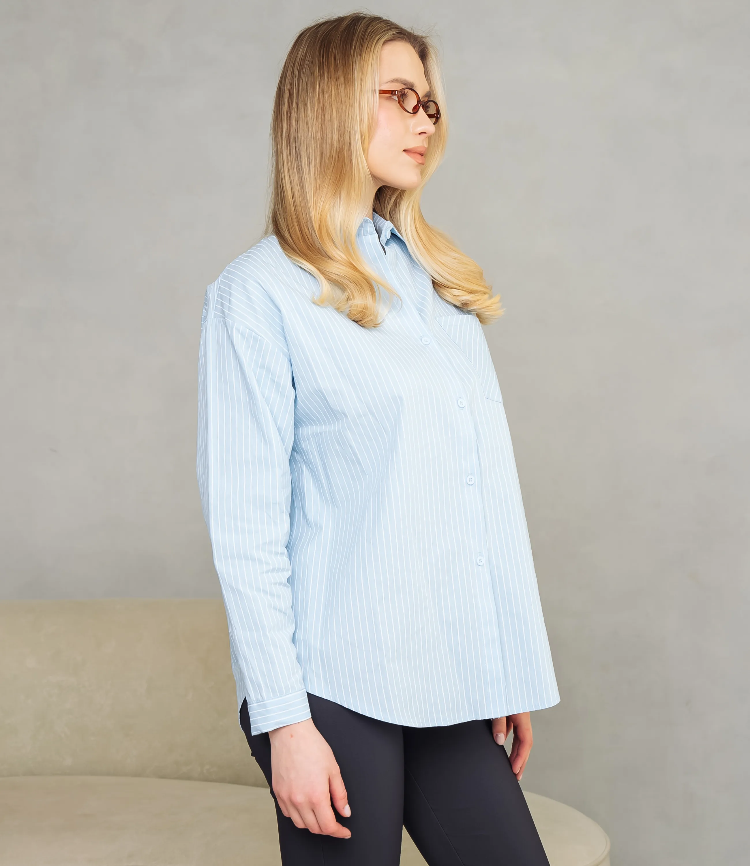 Рубашка #КТ0026, голубой - фото 2