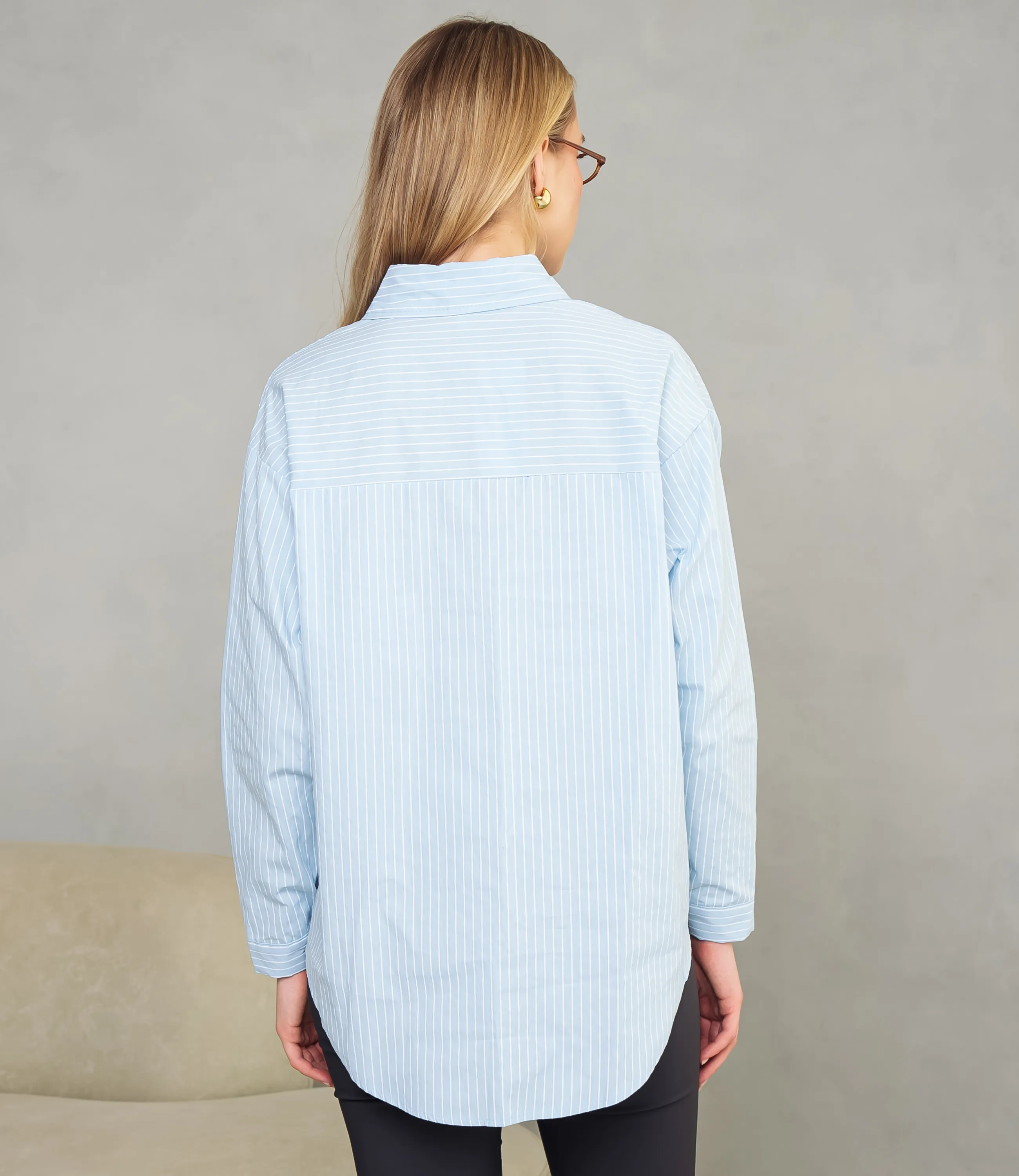 Рубашка #КТ0026, голубой - фото 3
