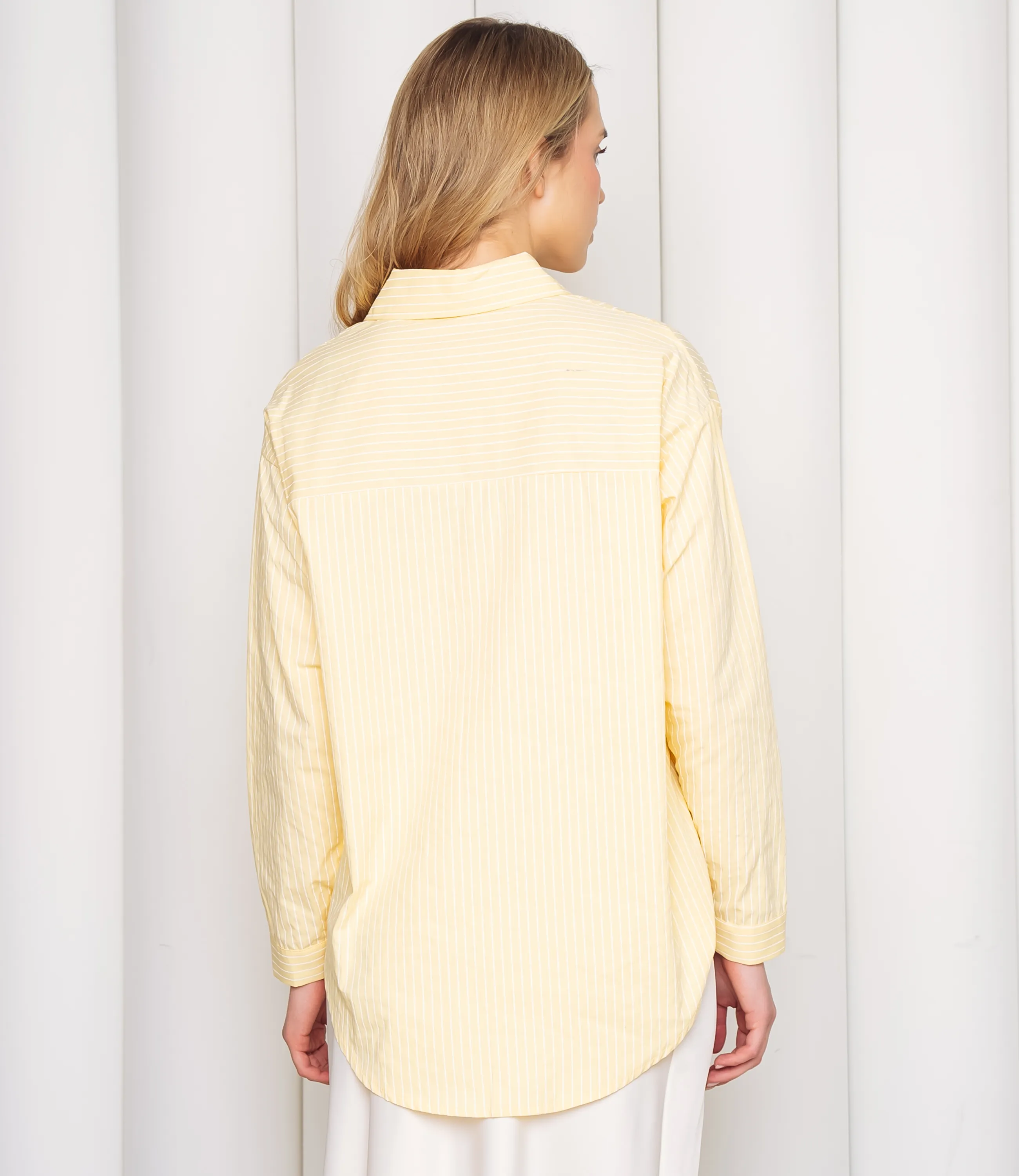 Рубашка #КТ0026, светло-жёлтый - фото 3