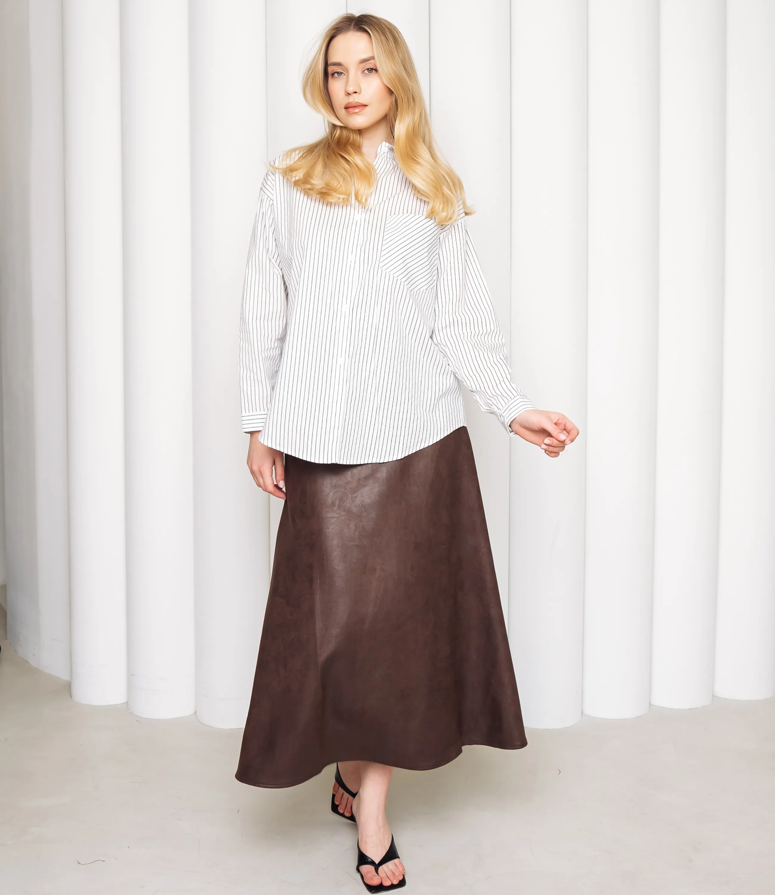 Рубашка #КТ0026, белый - фото 4