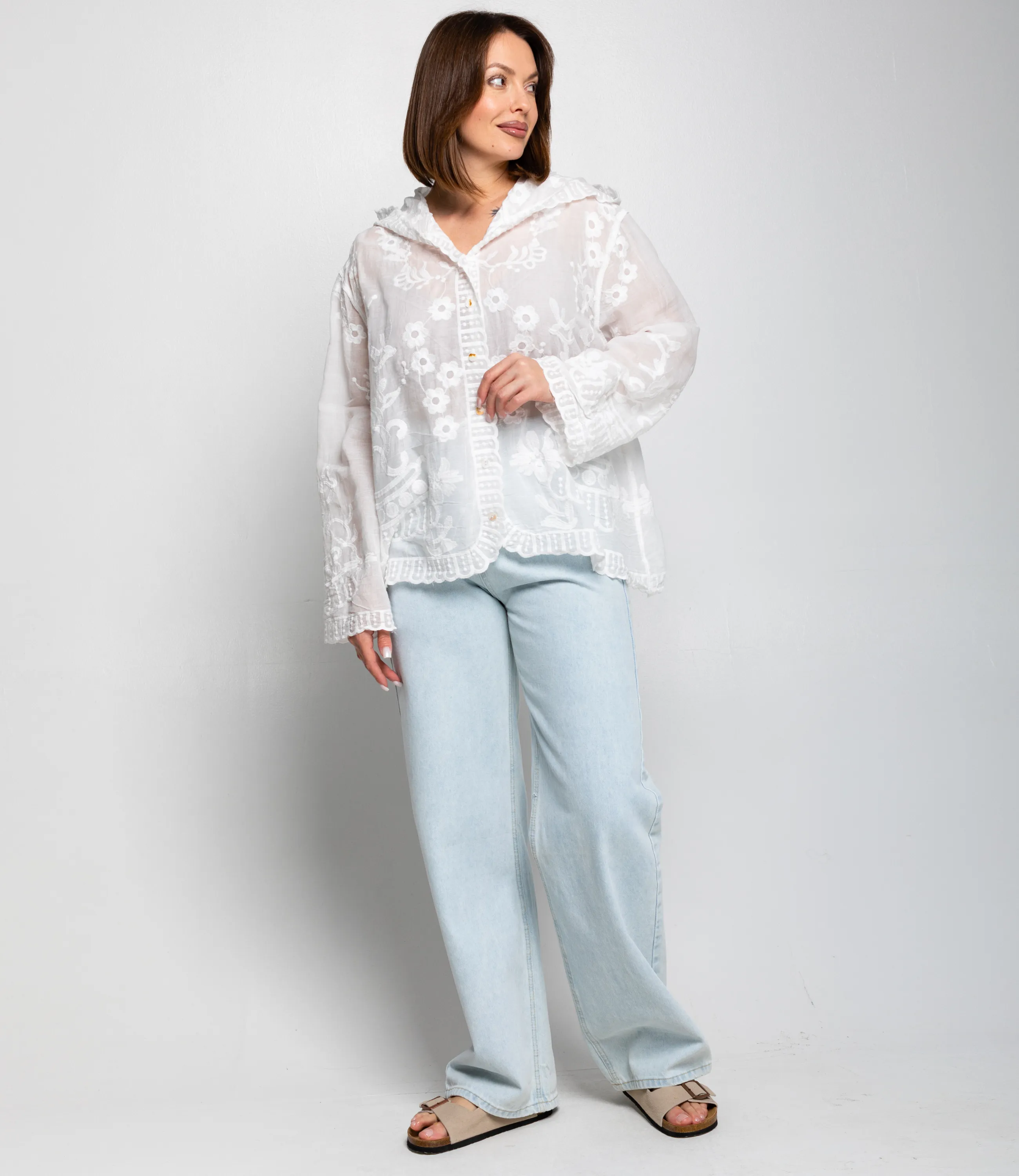 Рубашка #КТ803 (9), белый - фото 4