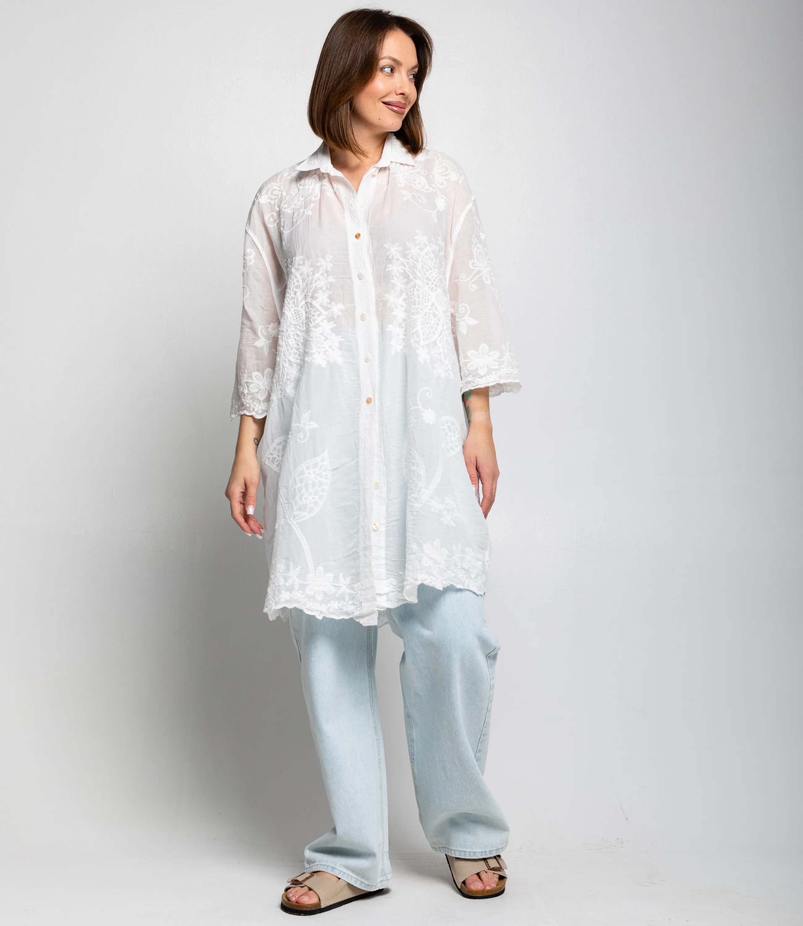 Рубашка #КТ188-30, белый - фото 2