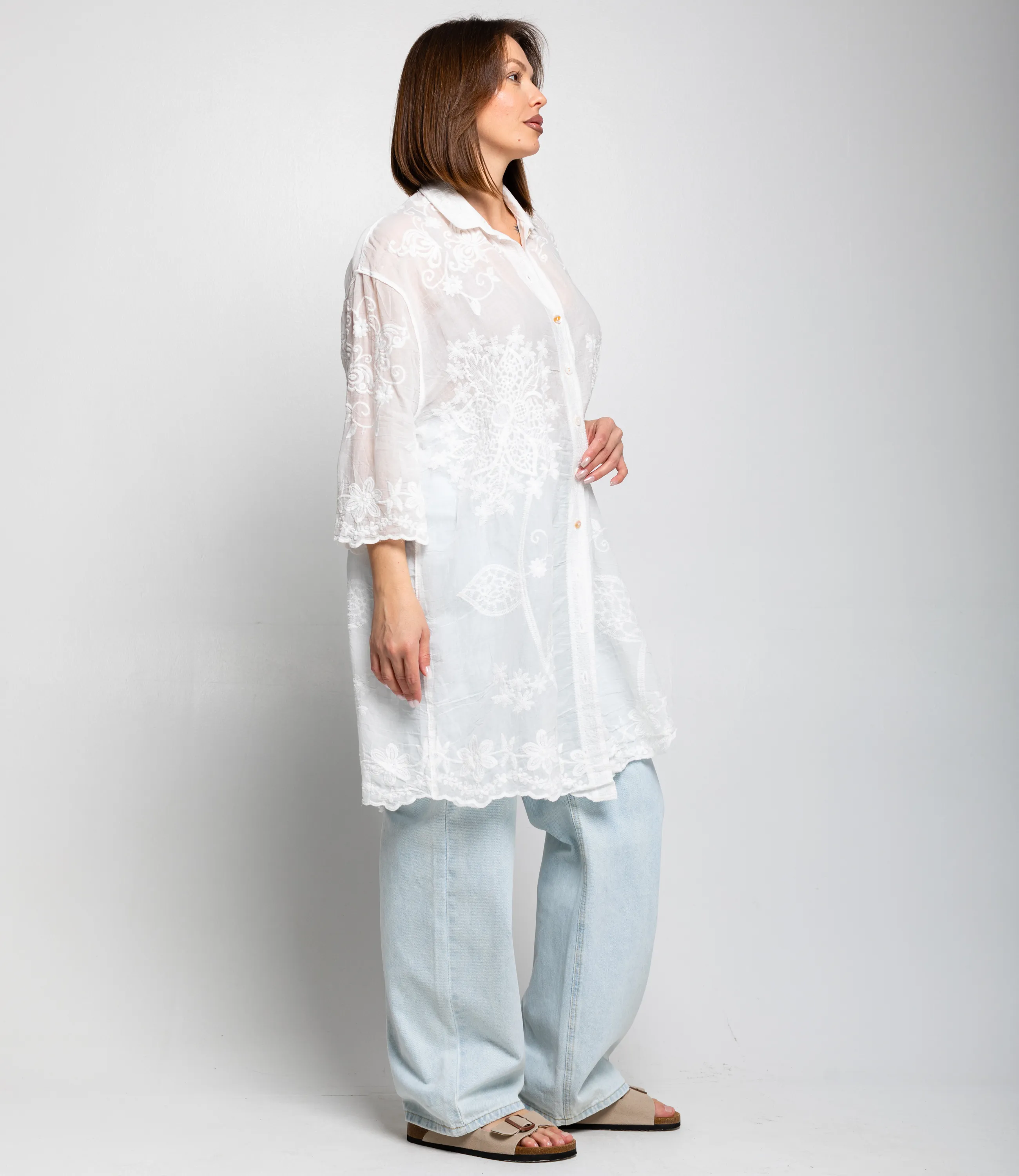 Рубашка #КТ188-30, белый - фото 3