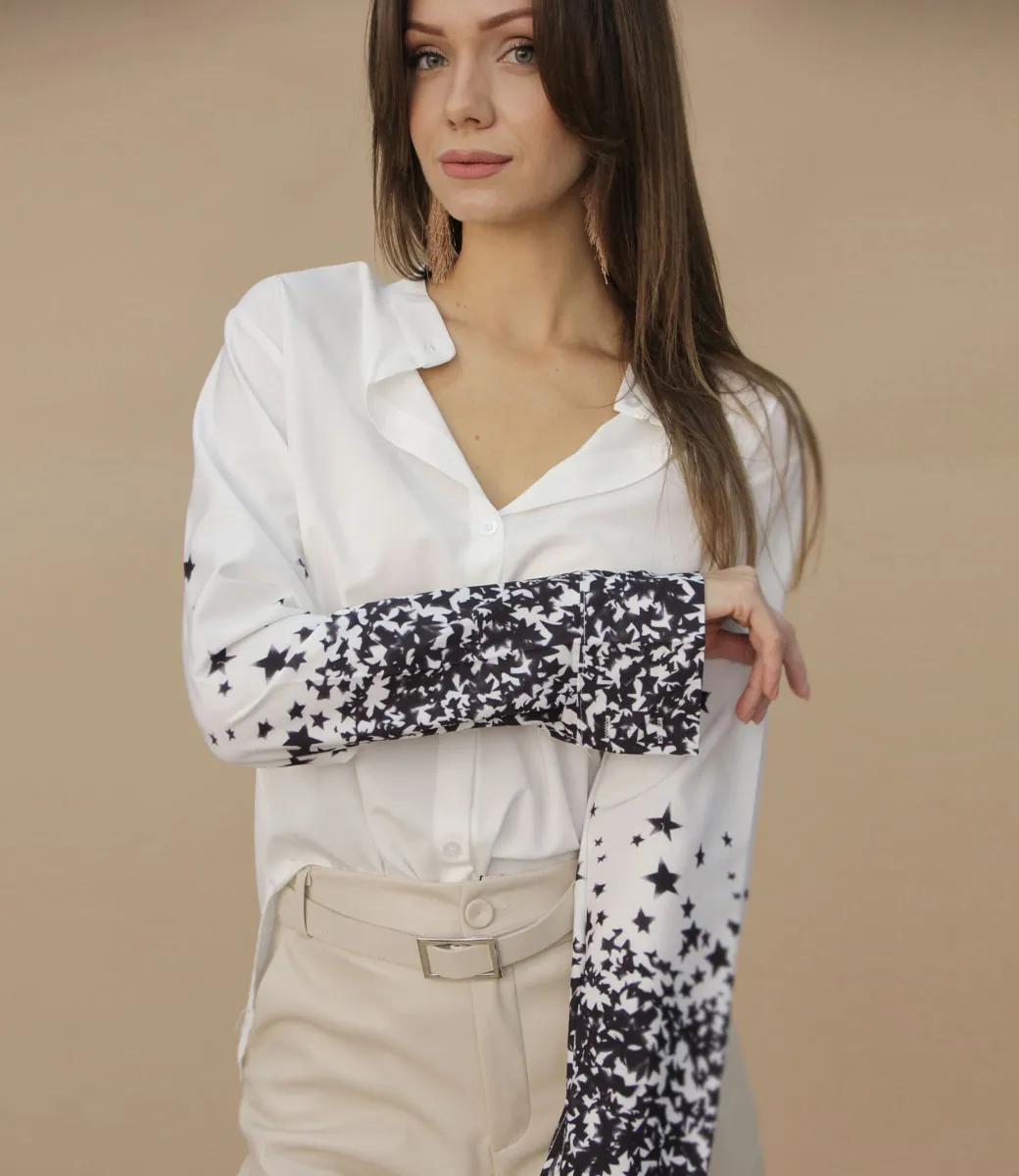 Рубашка #0001608, белый - фото 1