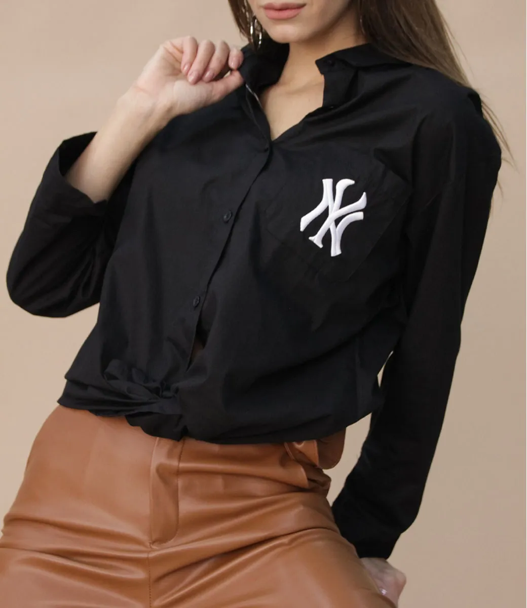 Рубашка #0008977, чёрный - фото 5