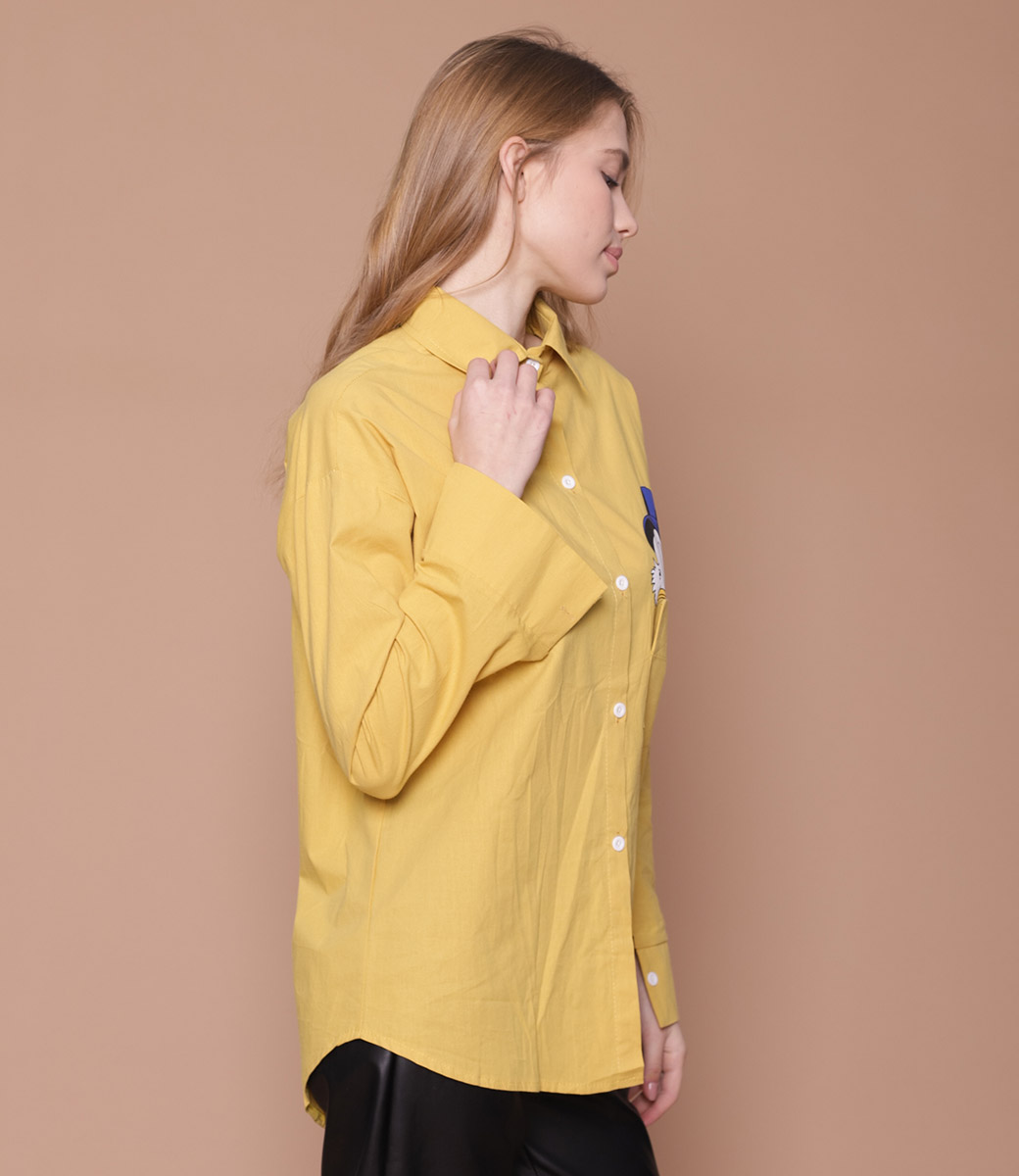 Рубашка #8013*, жёлтый - фото 3
