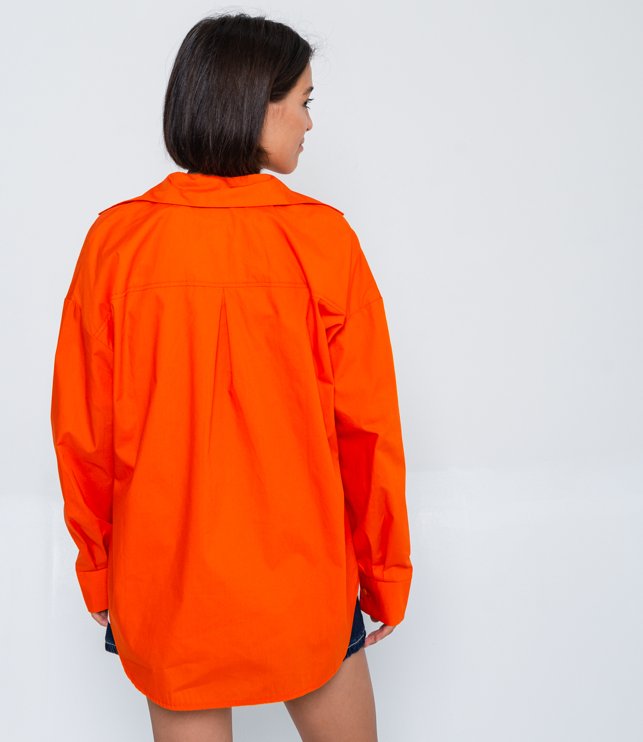 Рубашка #БШ1512, оранжевый - фото 3