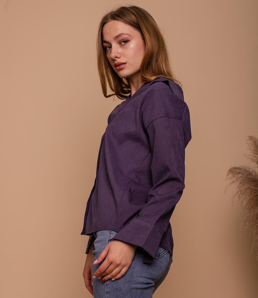 Рубашка #0901, фиолетовый - фото 2