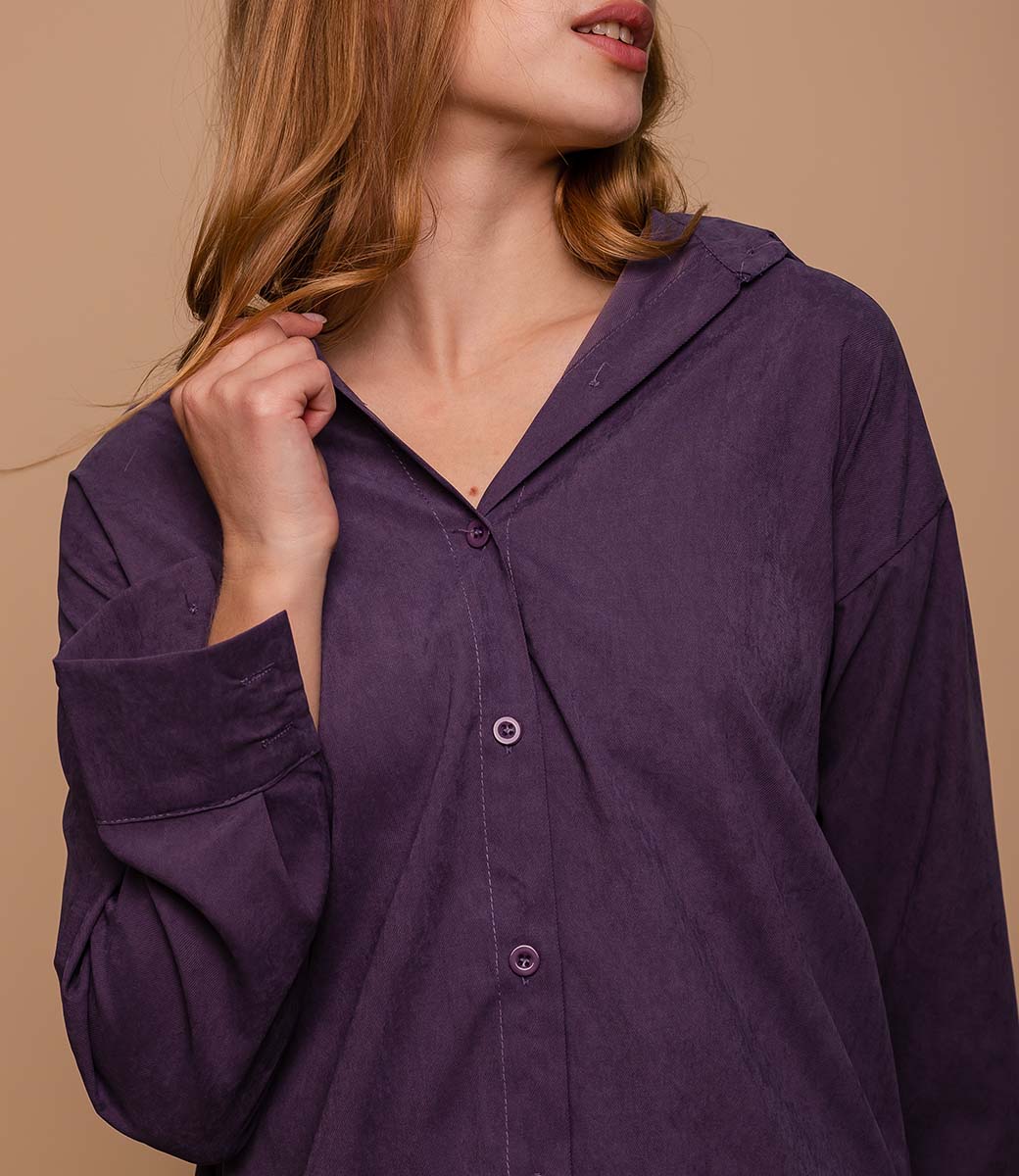 Рубашка #0901, фиолетовый - фото 5