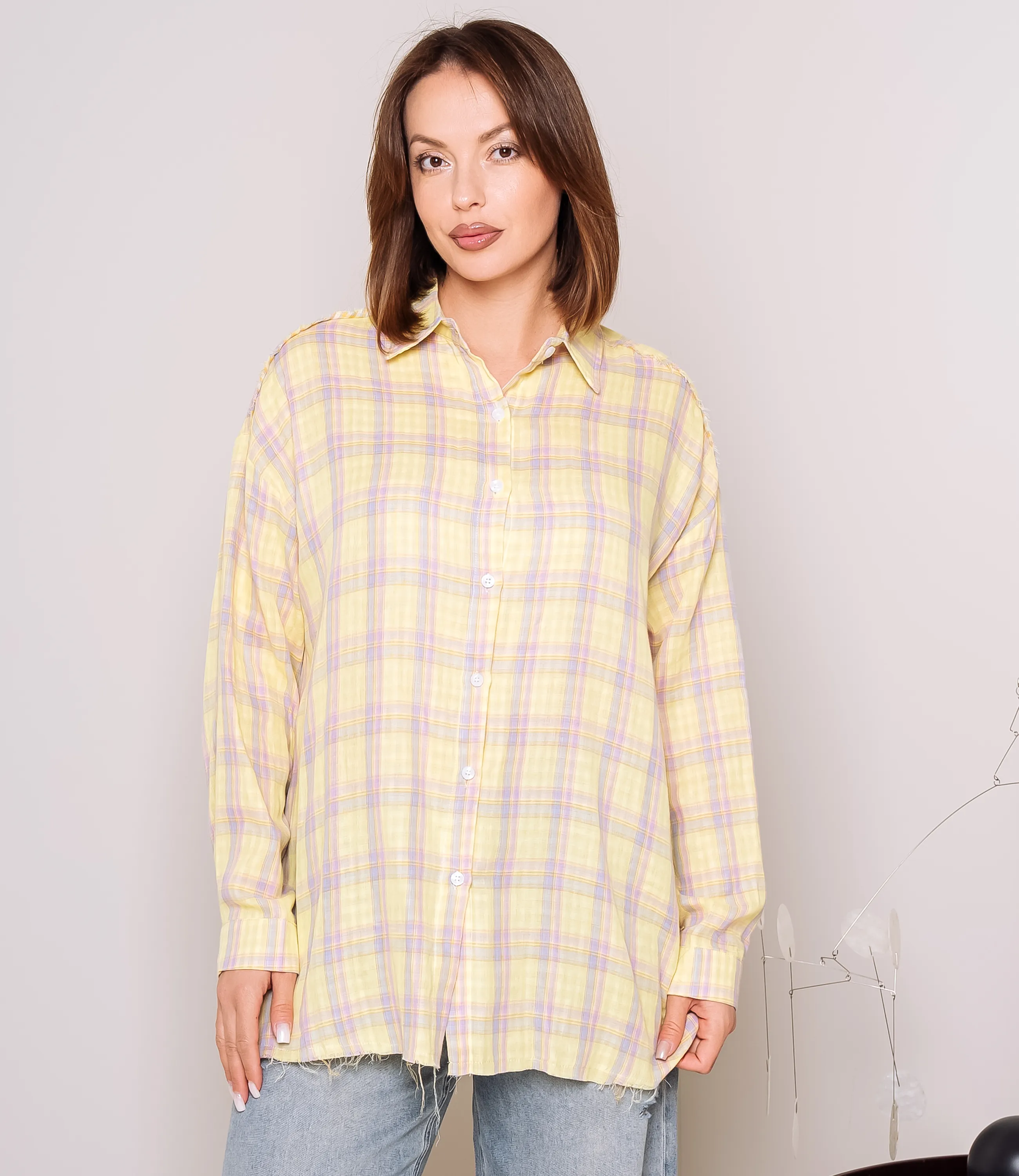 Рубашка #КТ2358 (4), жёлтый - фото 1