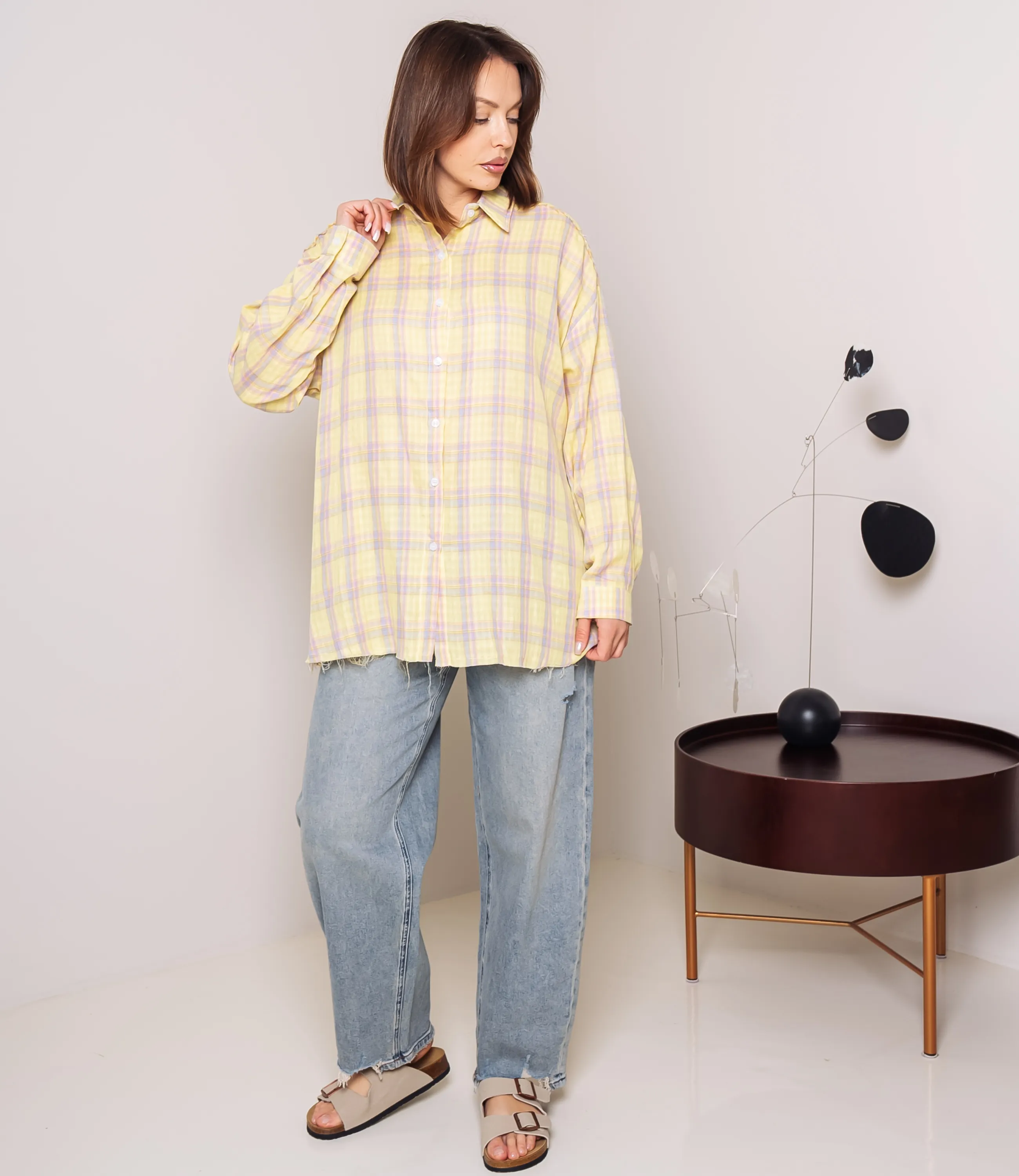 Рубашка #КТ2358 (4), жёлтый - фото 4