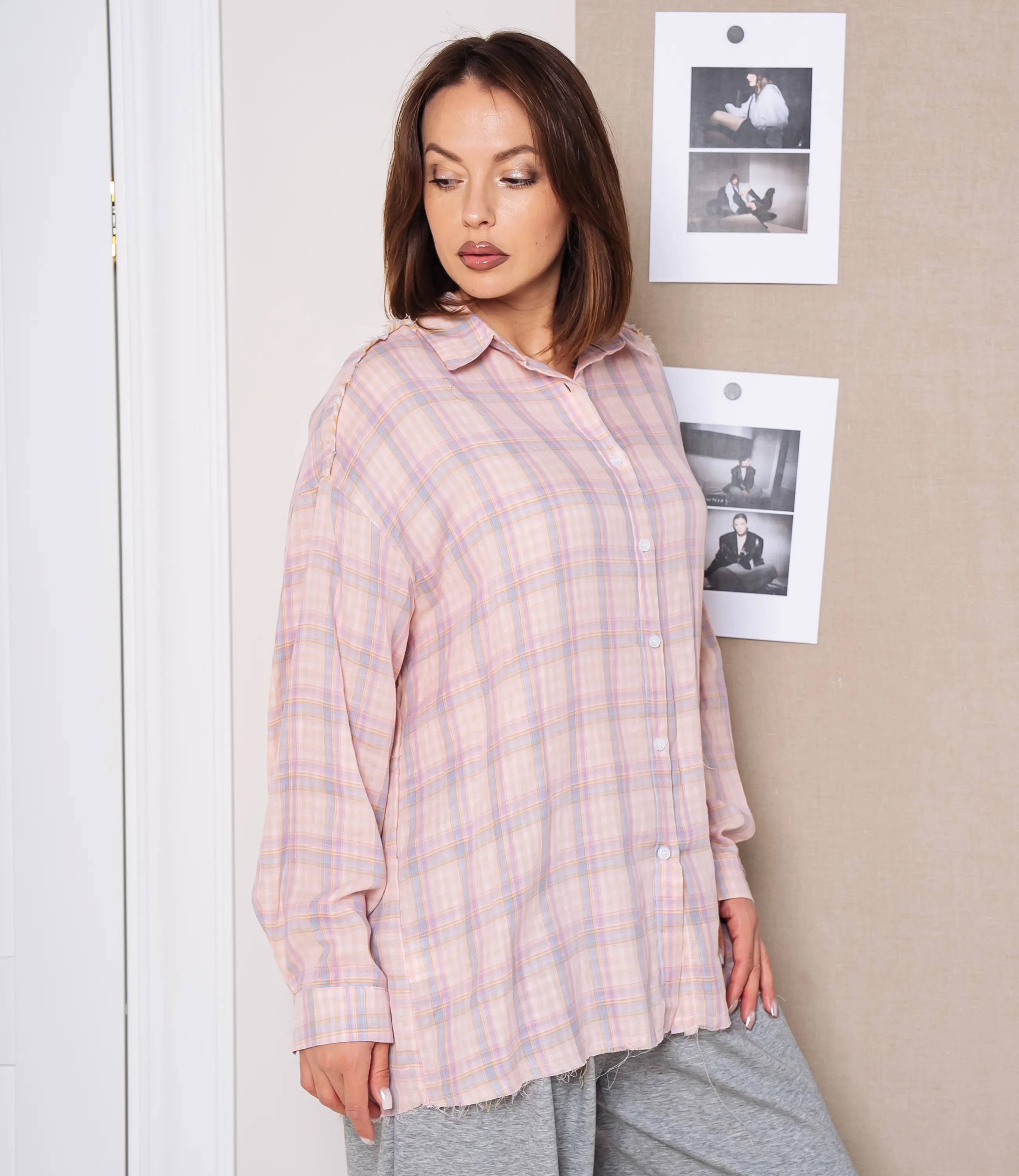 Рубашка #КТ2358 (4), пудровый - фото 2