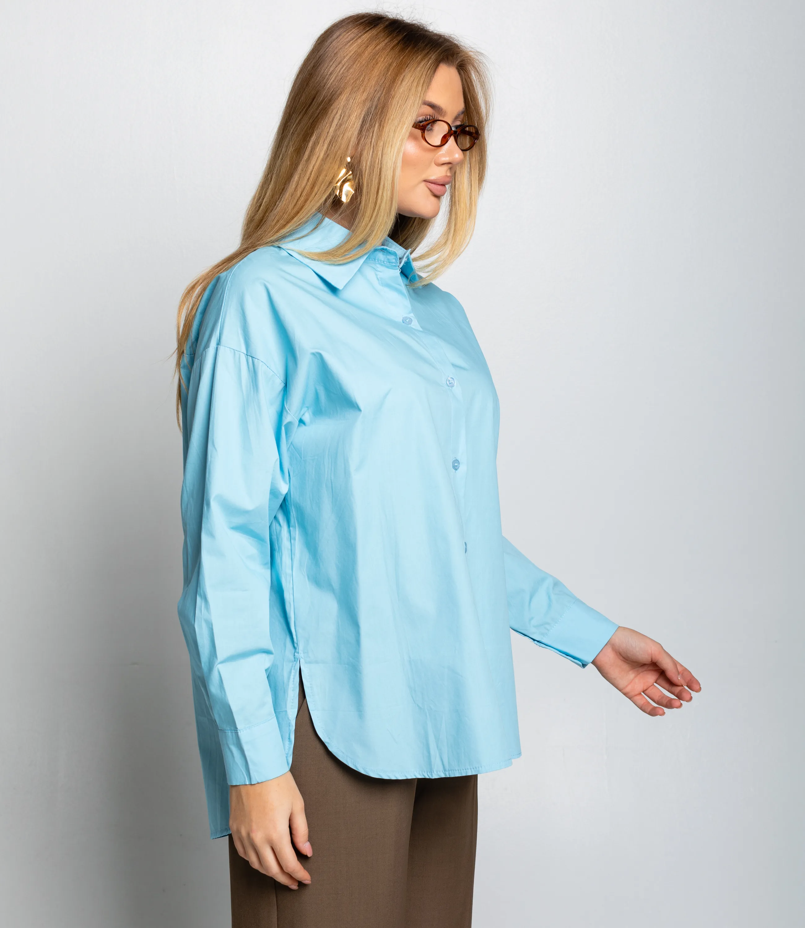 Рубашка #КТ3160 (8), голубой - фото 2