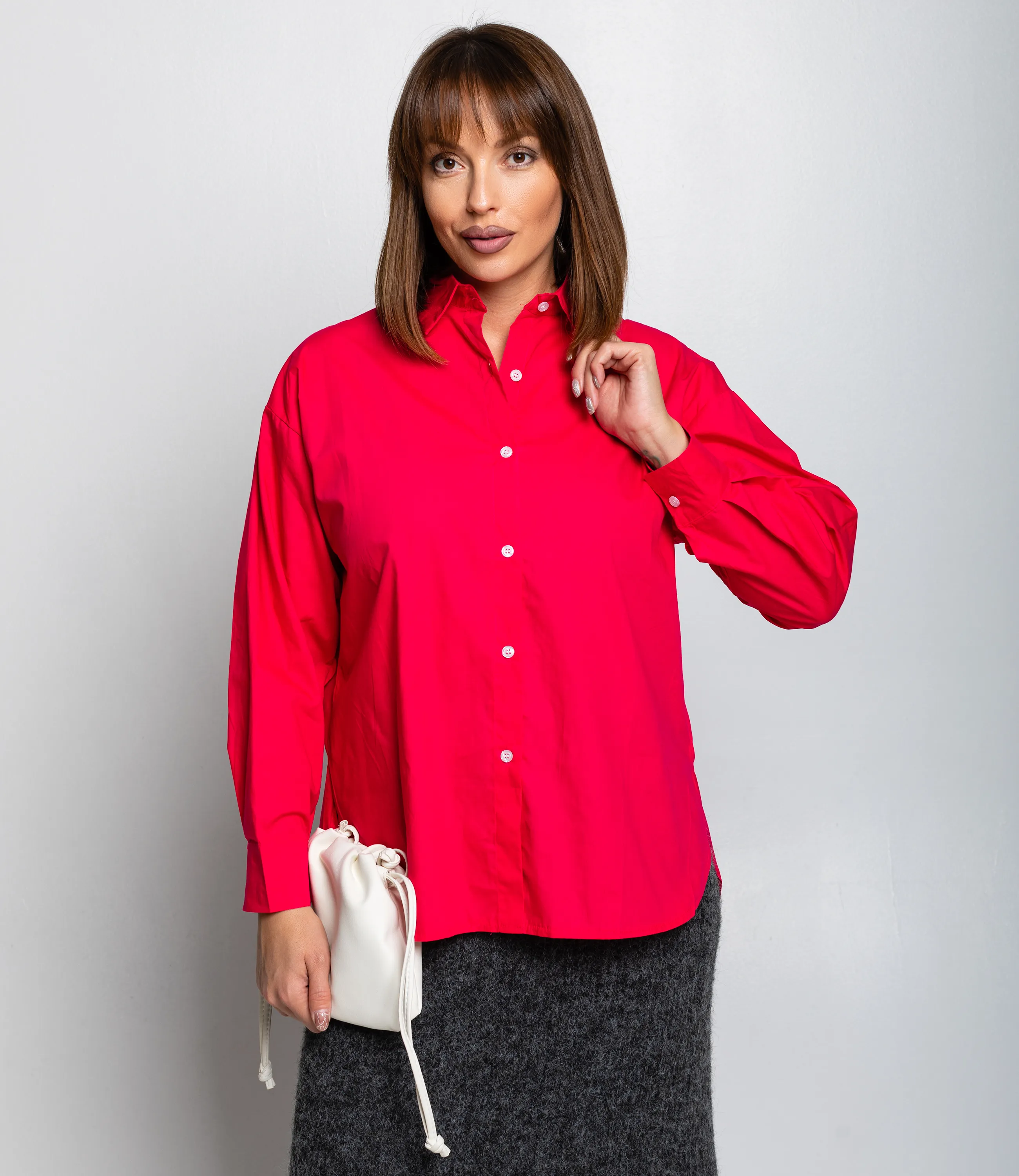 Рубашка #КТ3160 (8), малиновый - фото 1