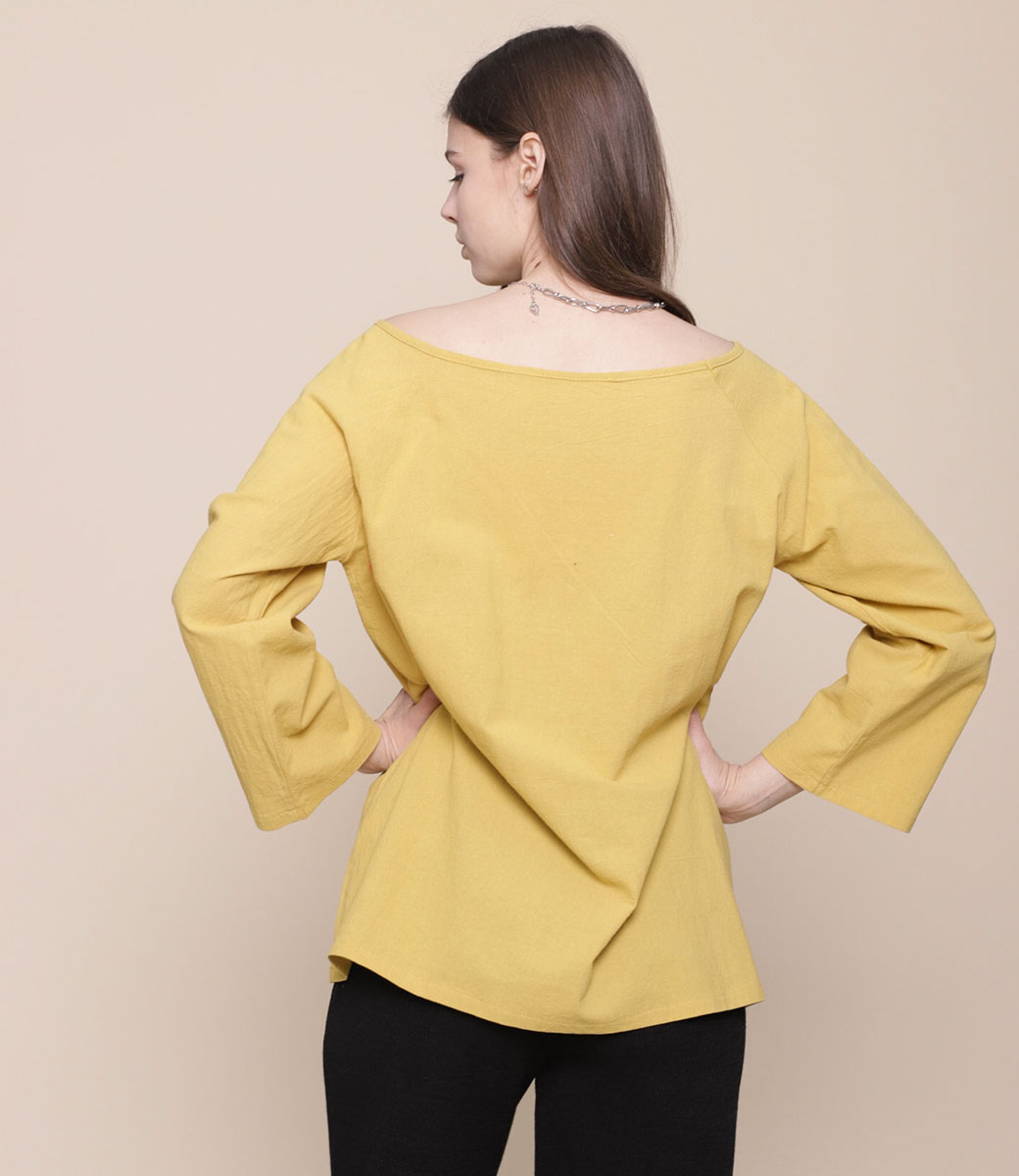 Блузка #5\8, жёлтый - фото 4