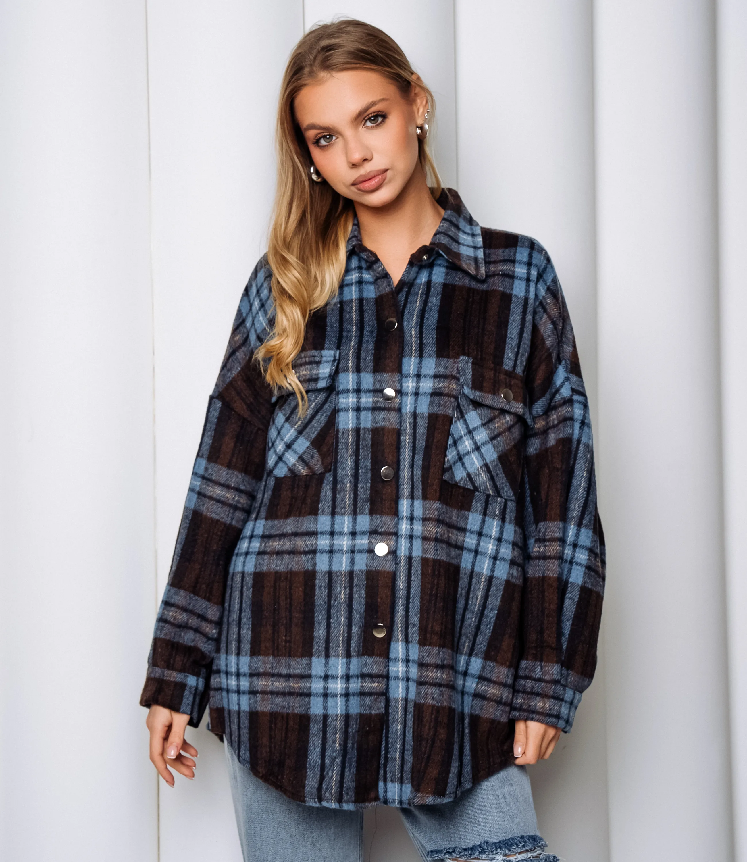 Рубашка #КТ25552, синий - фото 1