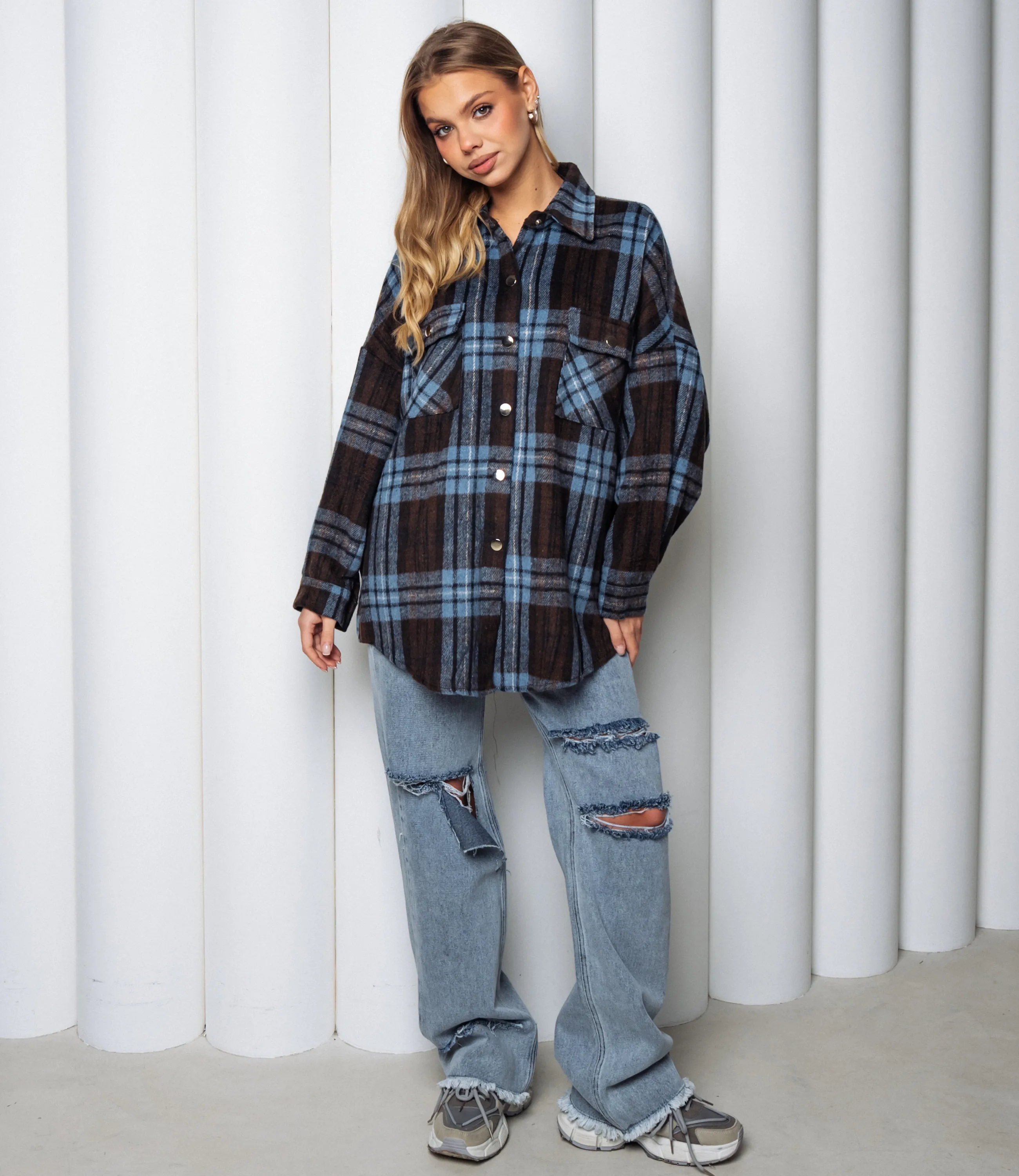 Рубашка #КТ25552, синий - фото 4