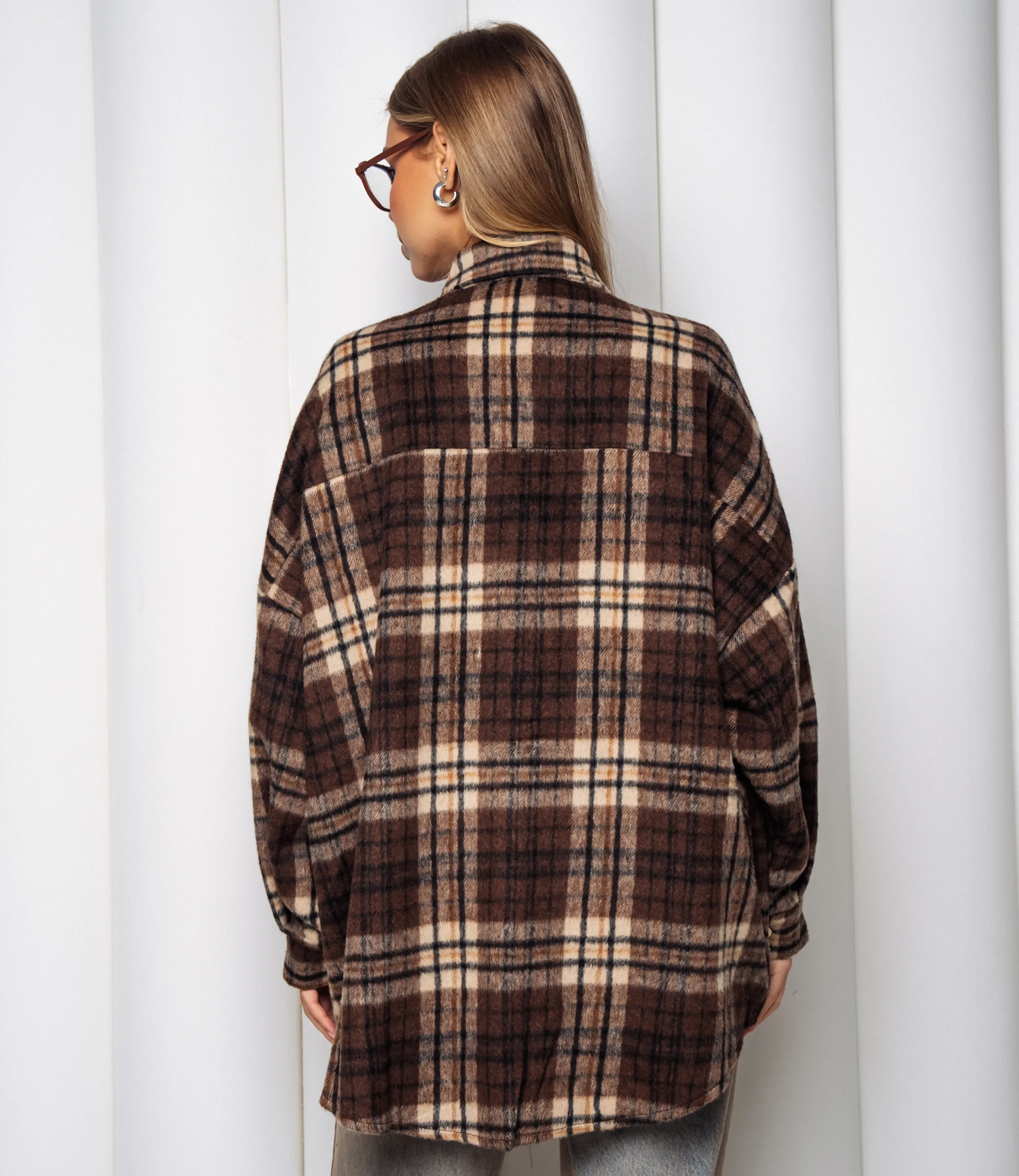 Рубашка #КТ25552, коричневый - фото 3