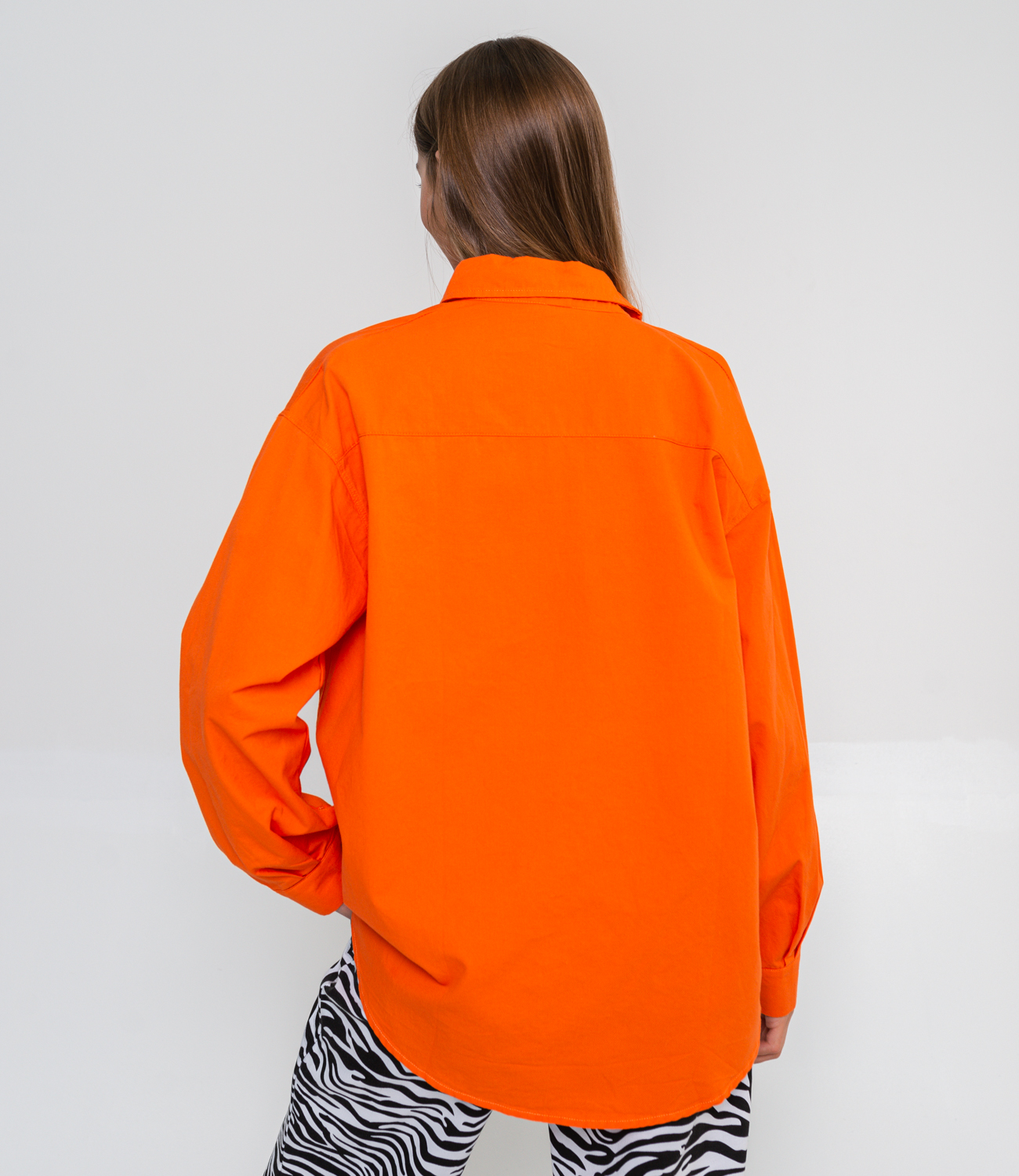 Рубашка #БШ1472, оранжевый - фото 4