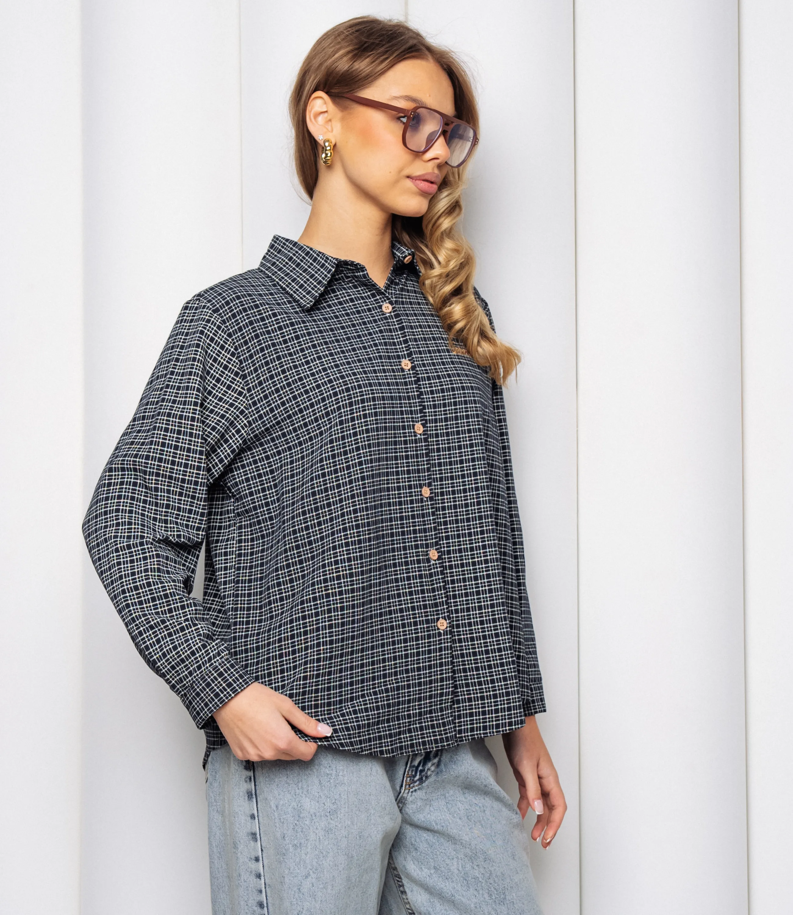 Рубашка #КТ8010 (3), тёмно-синий - фото 2