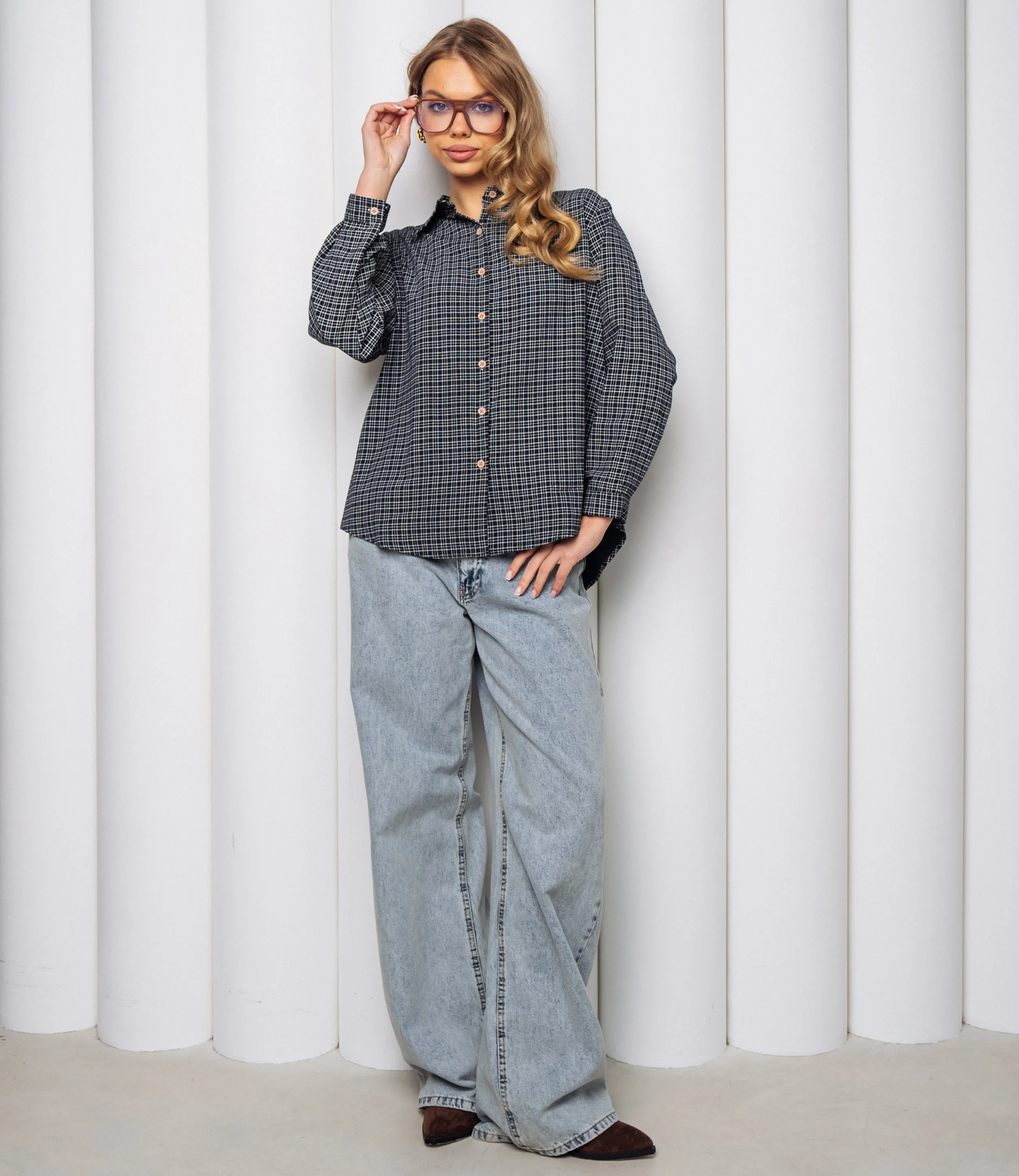 Рубашка #КТ8010 (3), тёмно-синий - фото 4