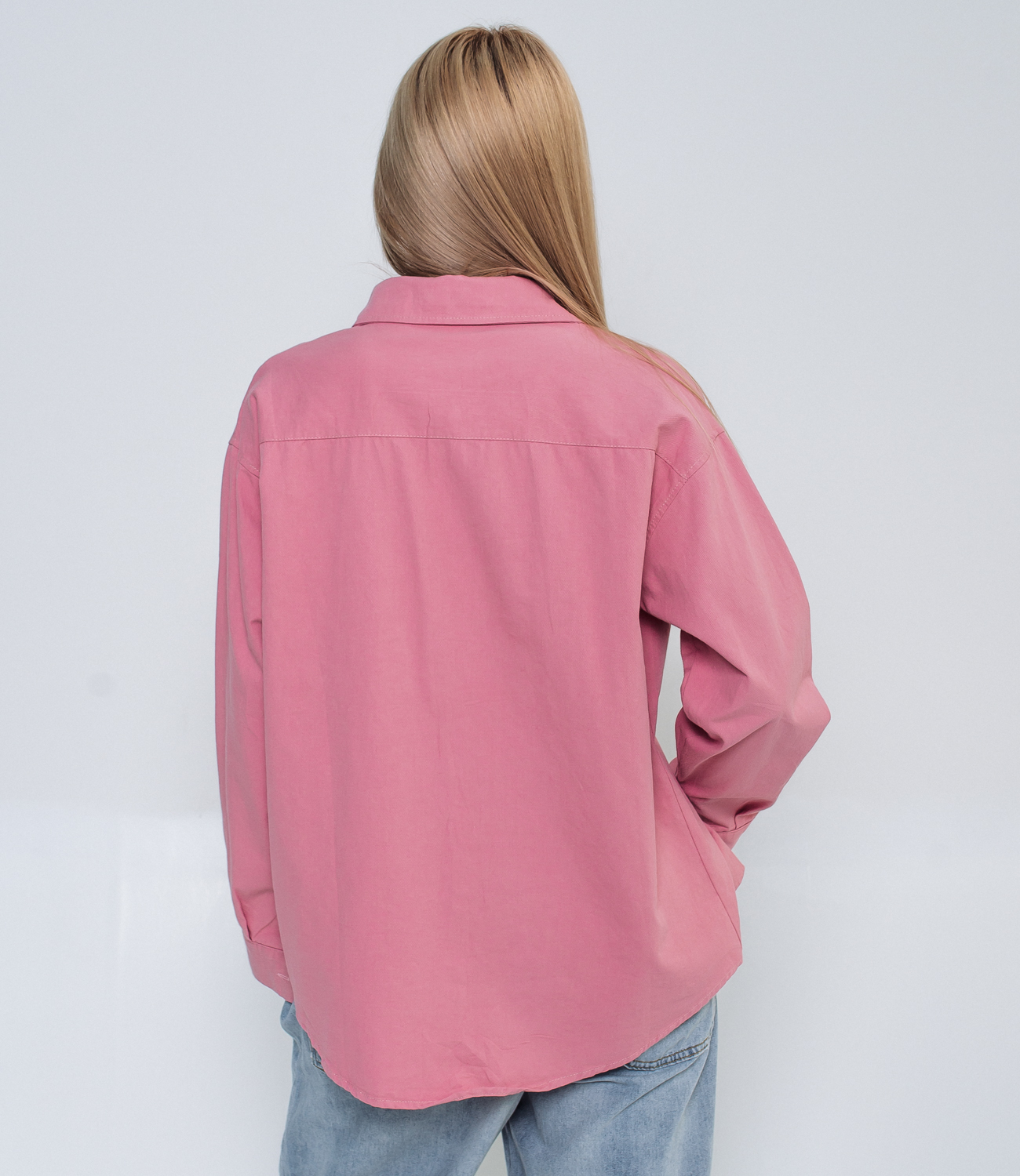 Джинсовая рубашка #КТ7117 (1), розовый - фото 3