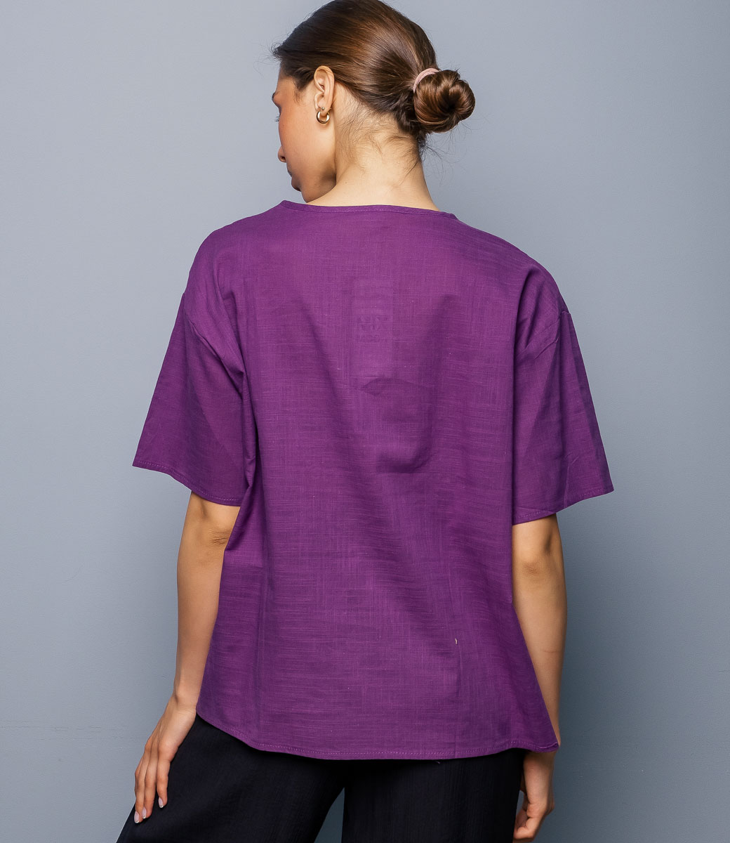 Блузка #КТ9920, фиолетовый - фото 4