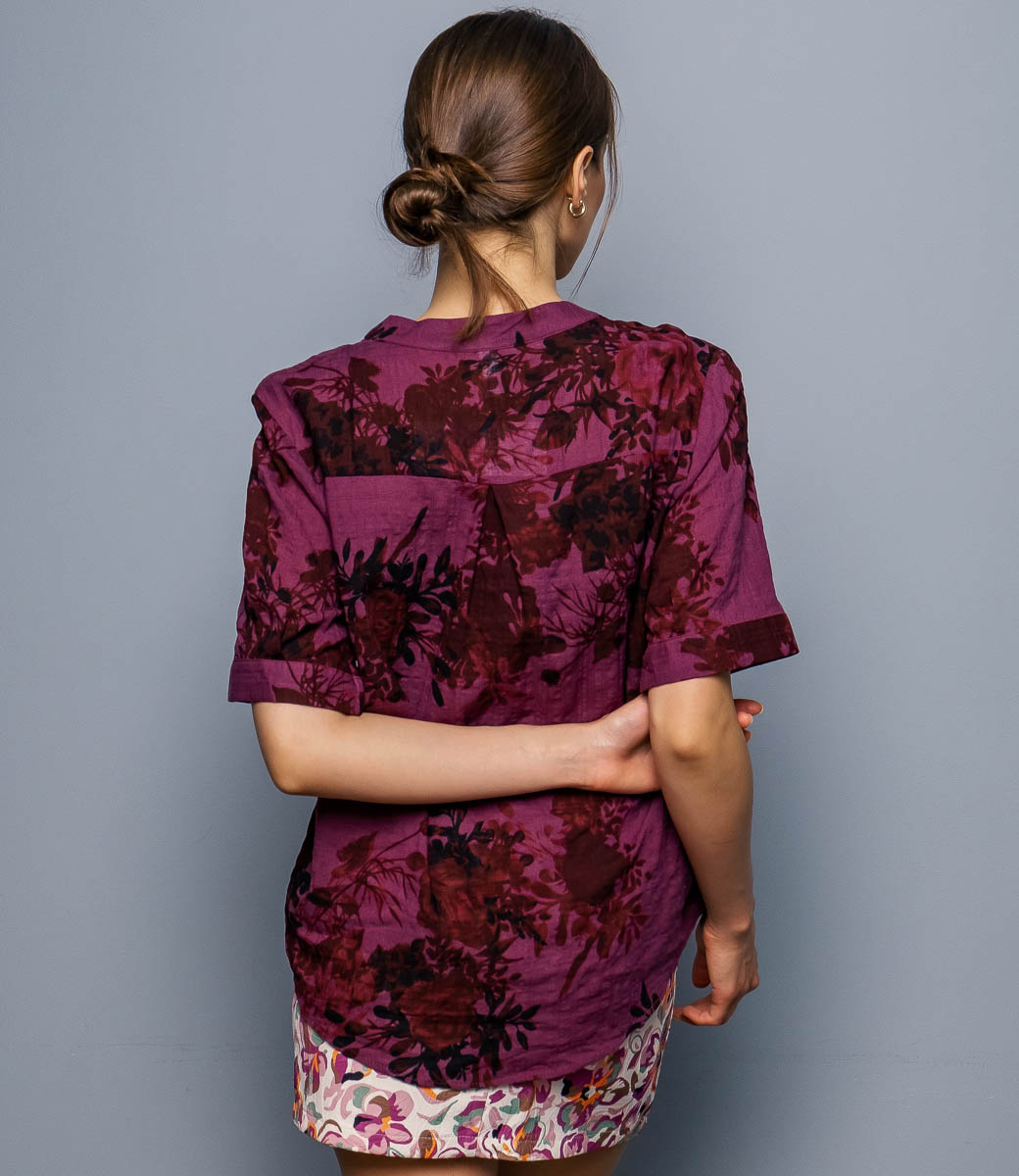 Блузка #КТ1033, фиолетовый - фото 4