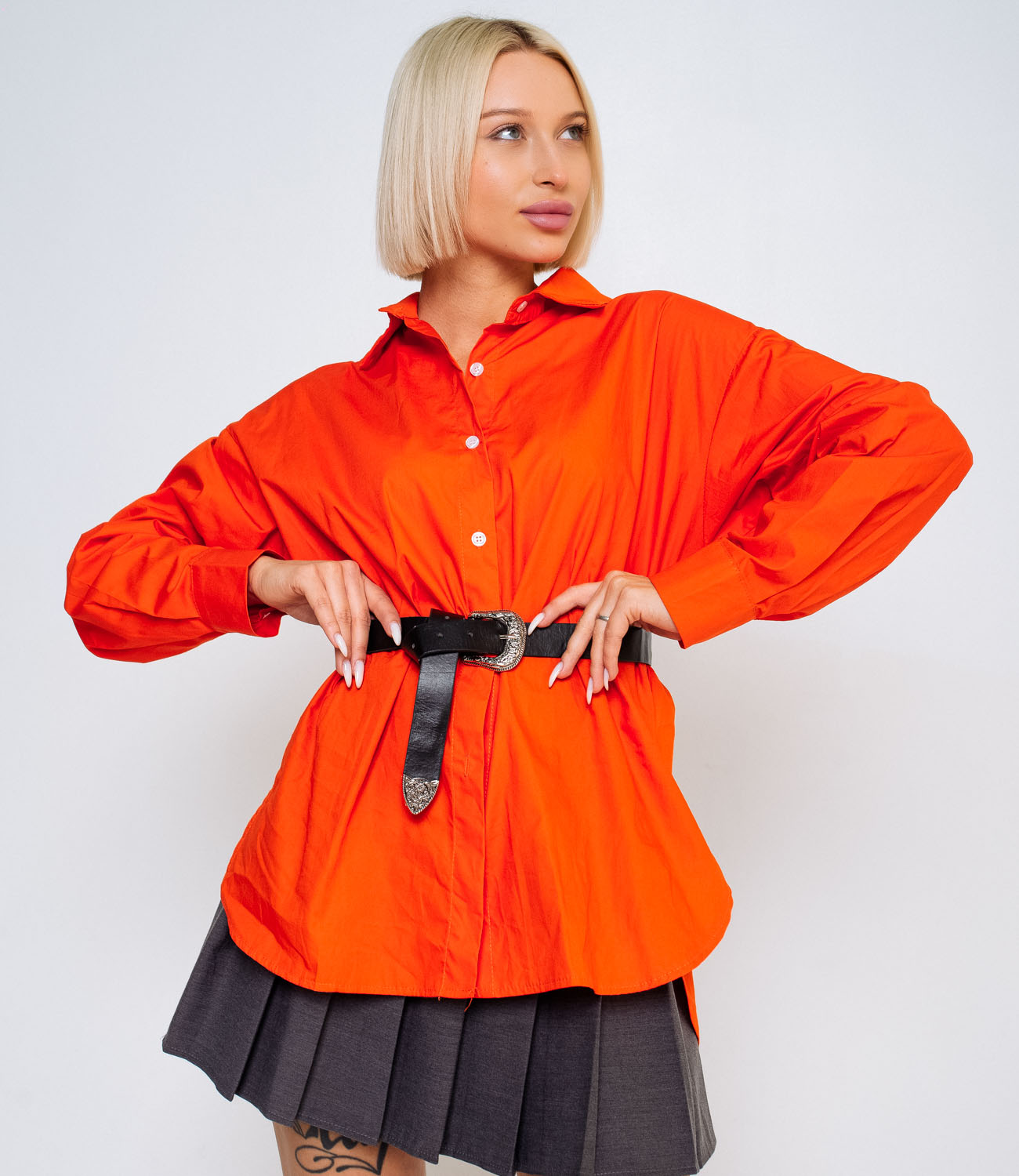 Рубашка #КТ3160 (8), оранжевый - фото 1