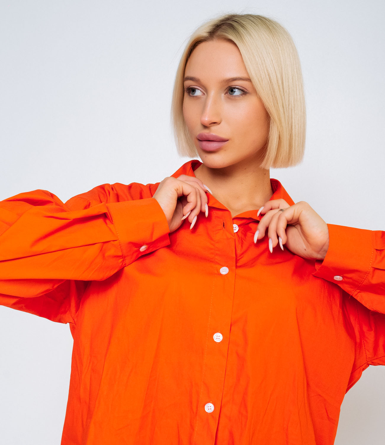 Рубашка #КТ31608, оранжевый - фото 5
