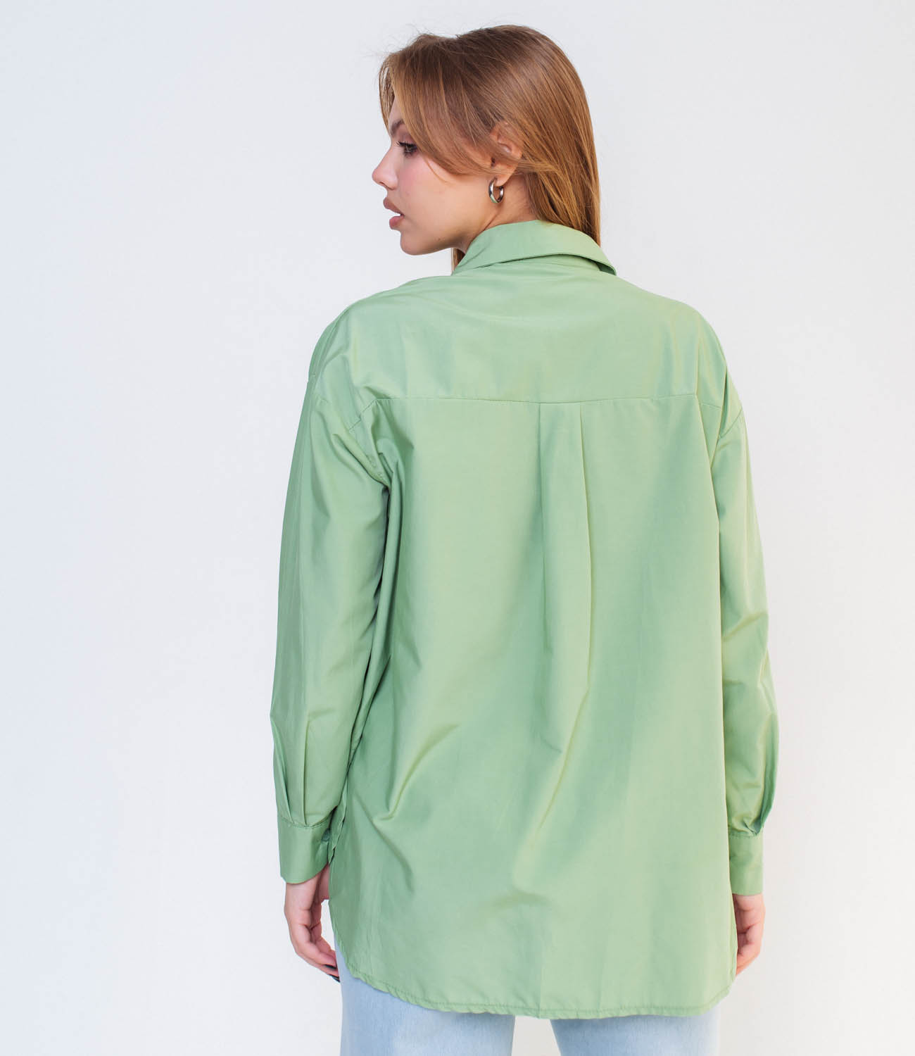 Рубашка #КТ3170, светло-зелёный - фото 3