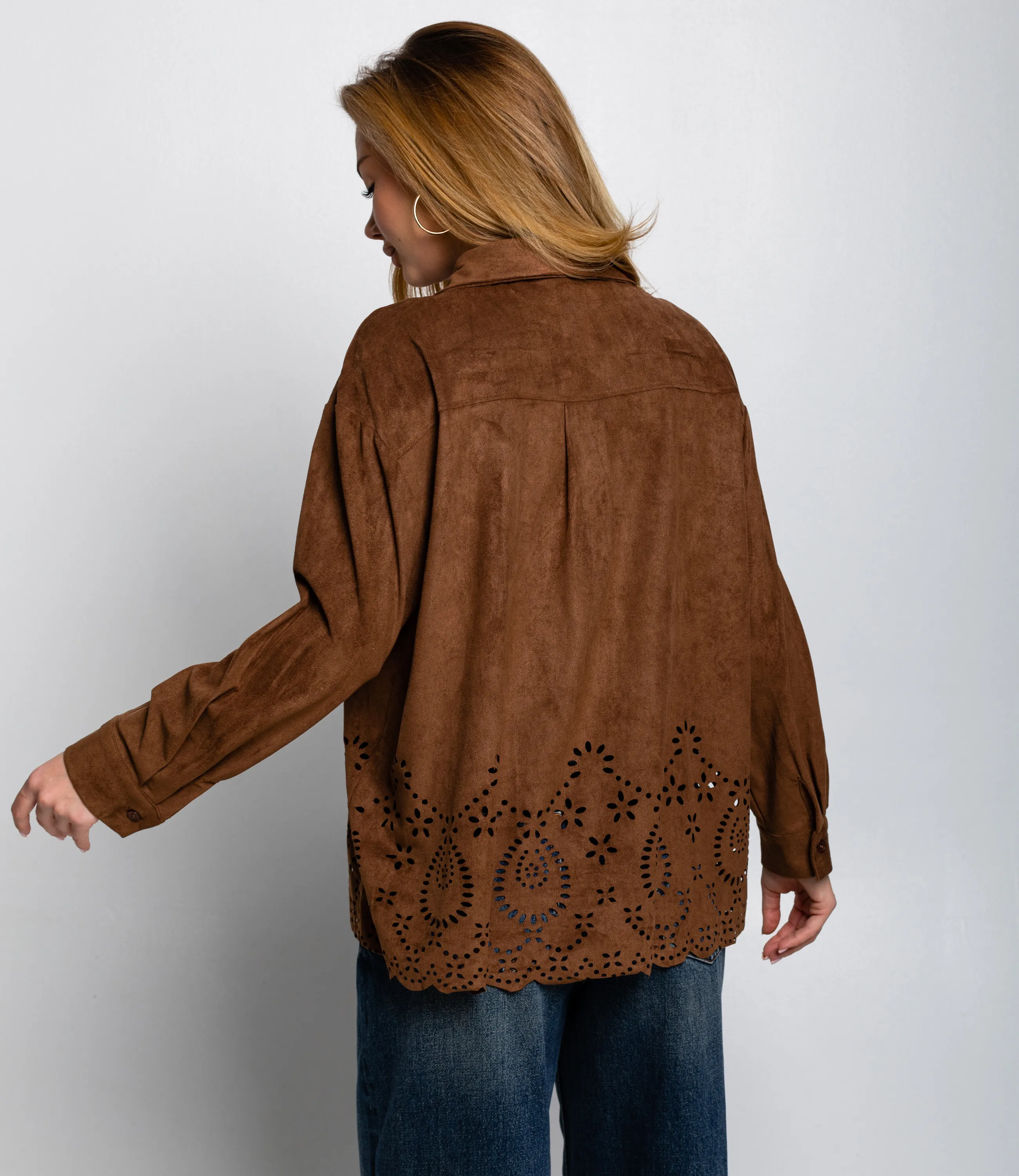 Рубашка #КТ2558, шоколадный - фото 3