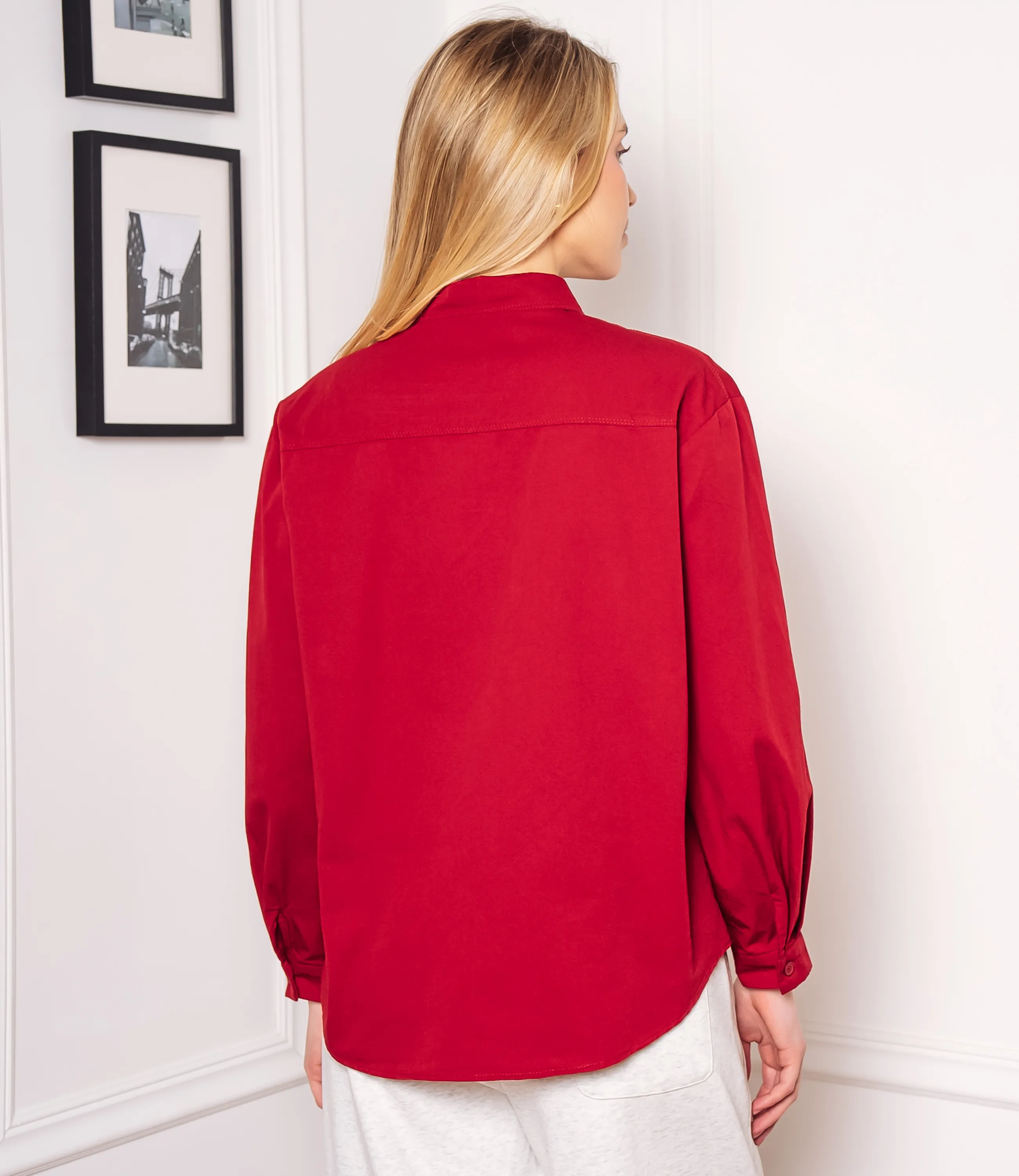 Рубашка #КТ6810 (4), бордовый - фото 3