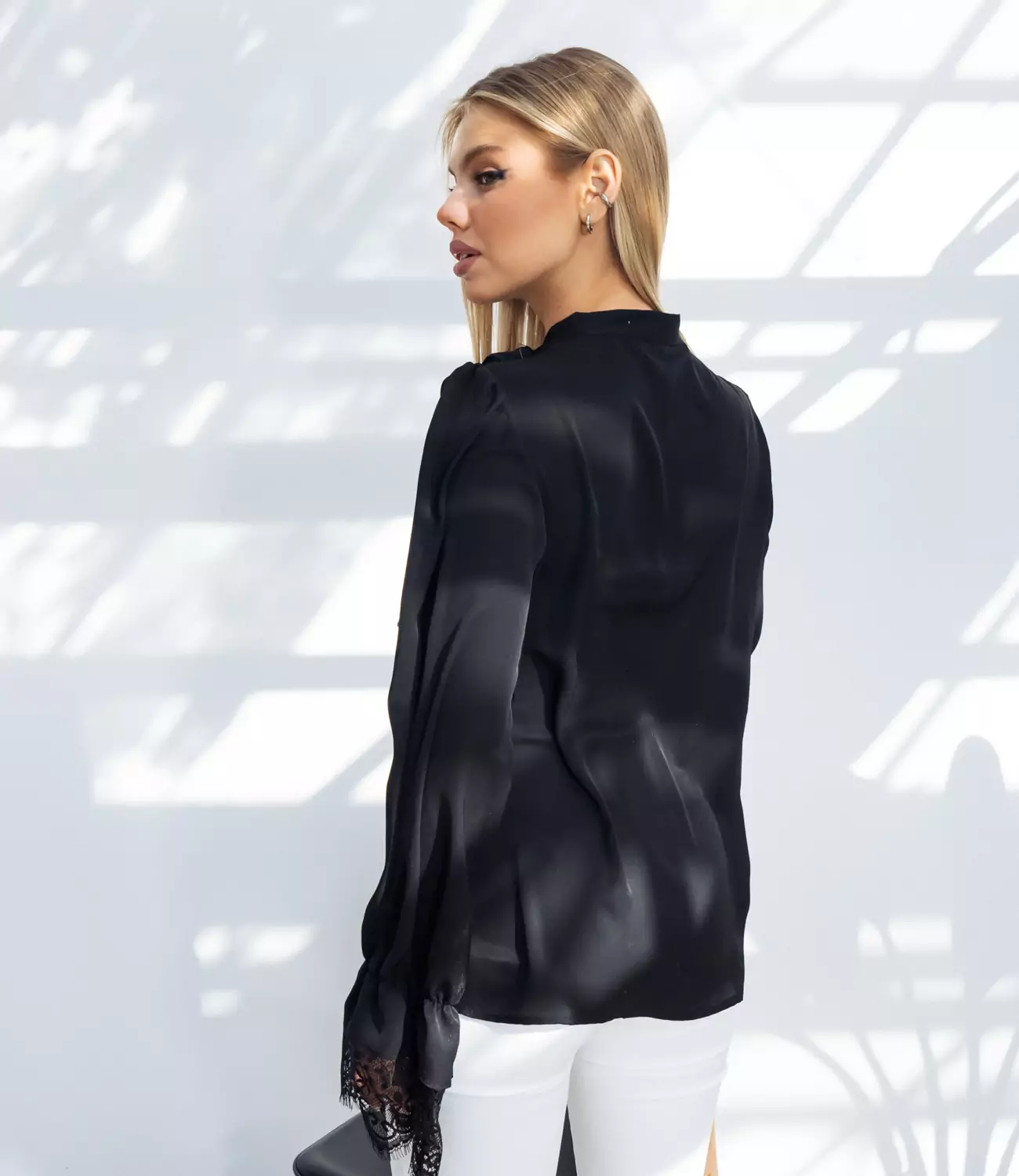 Блуза #КТ156 (2), чёрный - фото 2