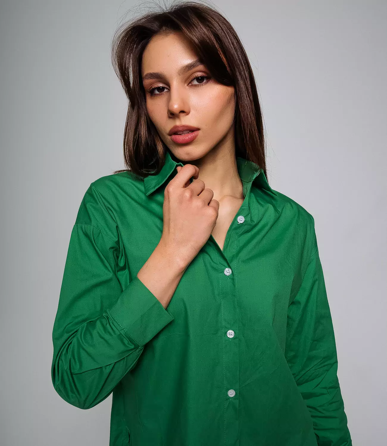 Рубашка #КТ3160 (8), зелёный - фото 5