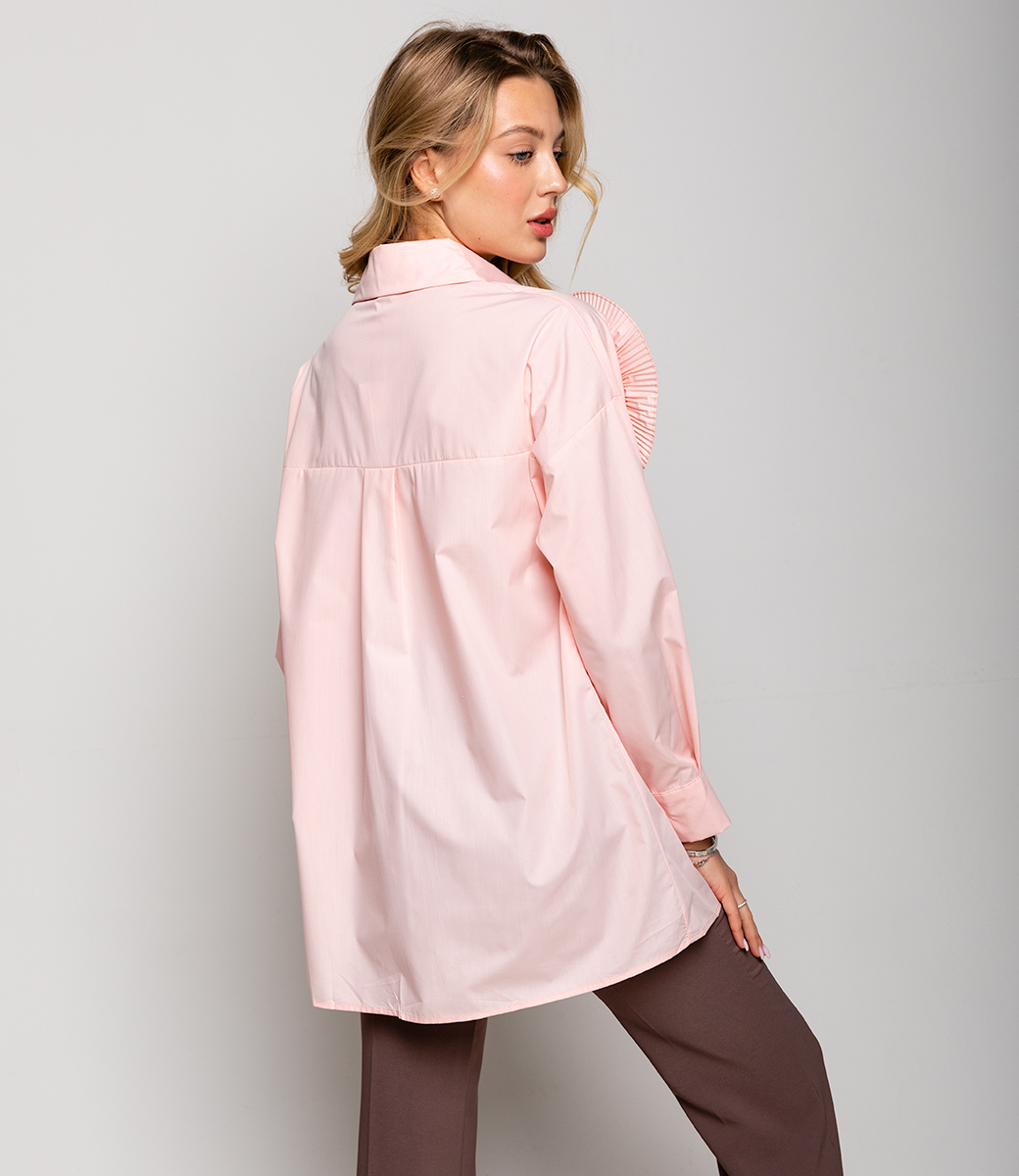 Рубашка #КТ8515, светло-розовый - фото 3