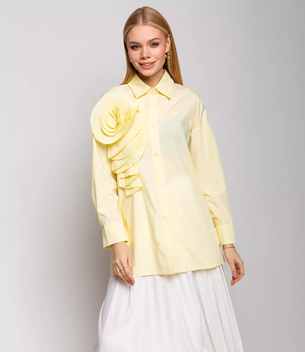 Рубашка #КТ8515, желтый